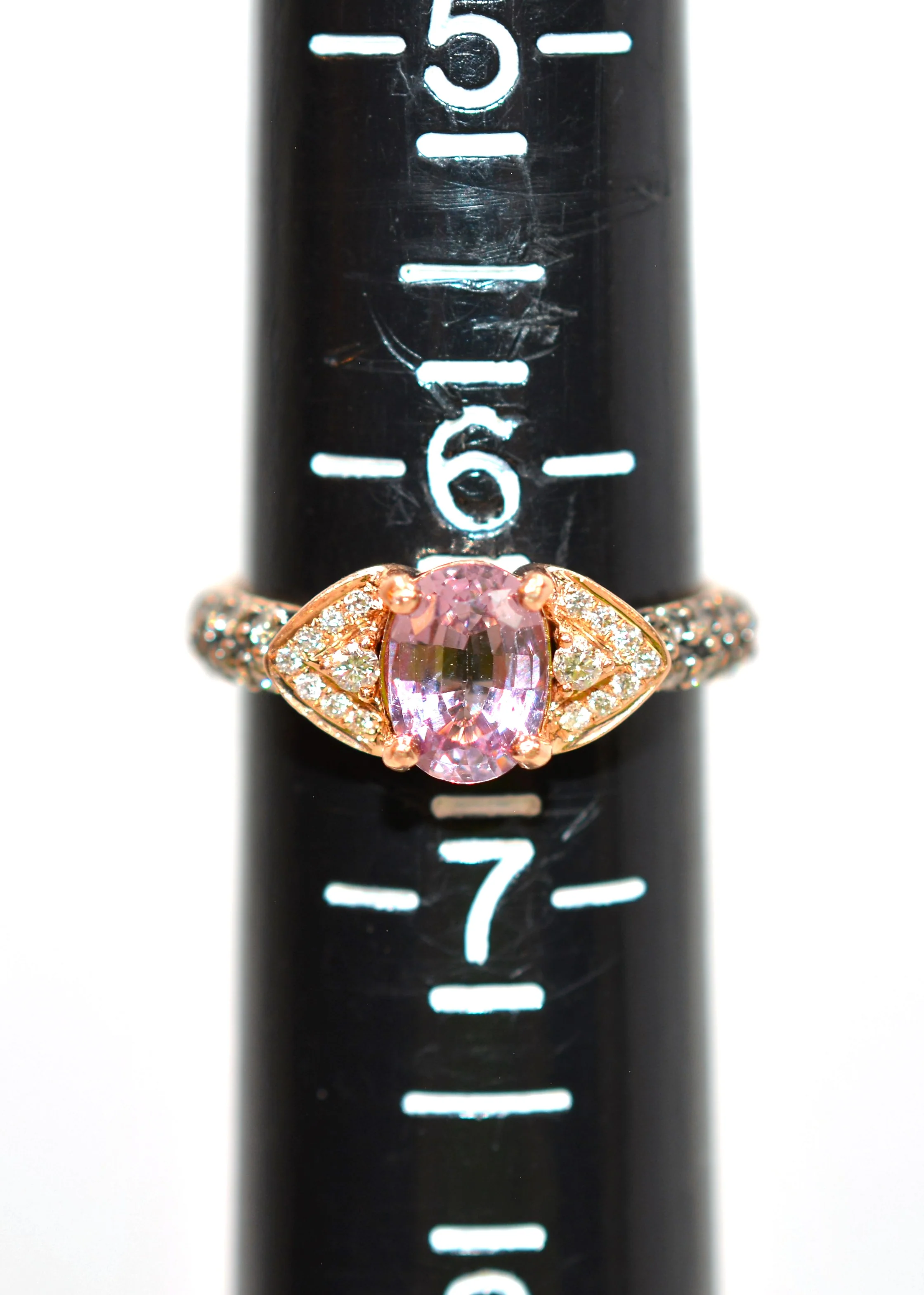 LeVian GIA Certified Natural Spinel & Diamond Ring 14K Rose Gold 1.32tcw Designer Gemstone Birthstone Pink Engagement Bridal Fine Jewellery - Image 10