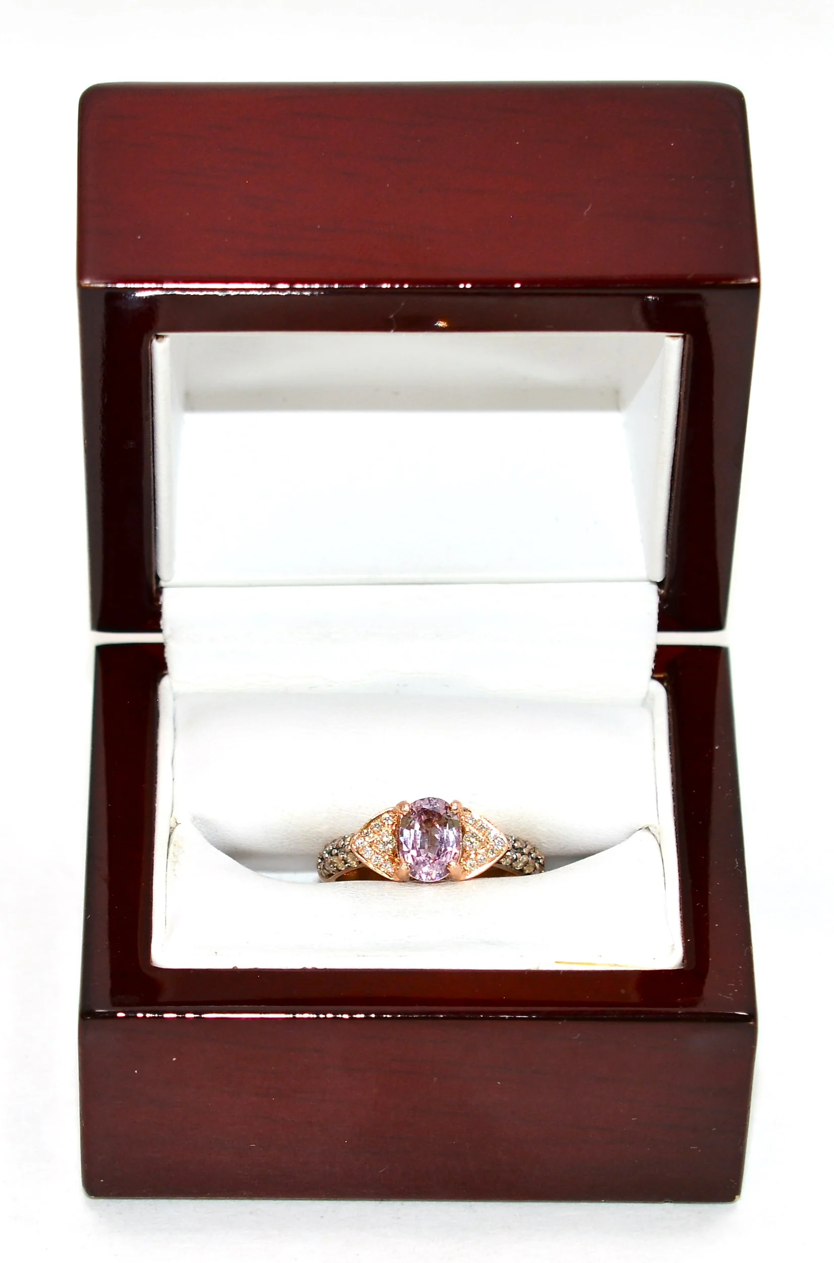 LeVian GIA Certified Natural Spinel & Diamond Ring 14K Rose Gold 1.32tcw Designer Gemstone Birthstone Pink Engagement Bridal Fine Jewellery - Image 13