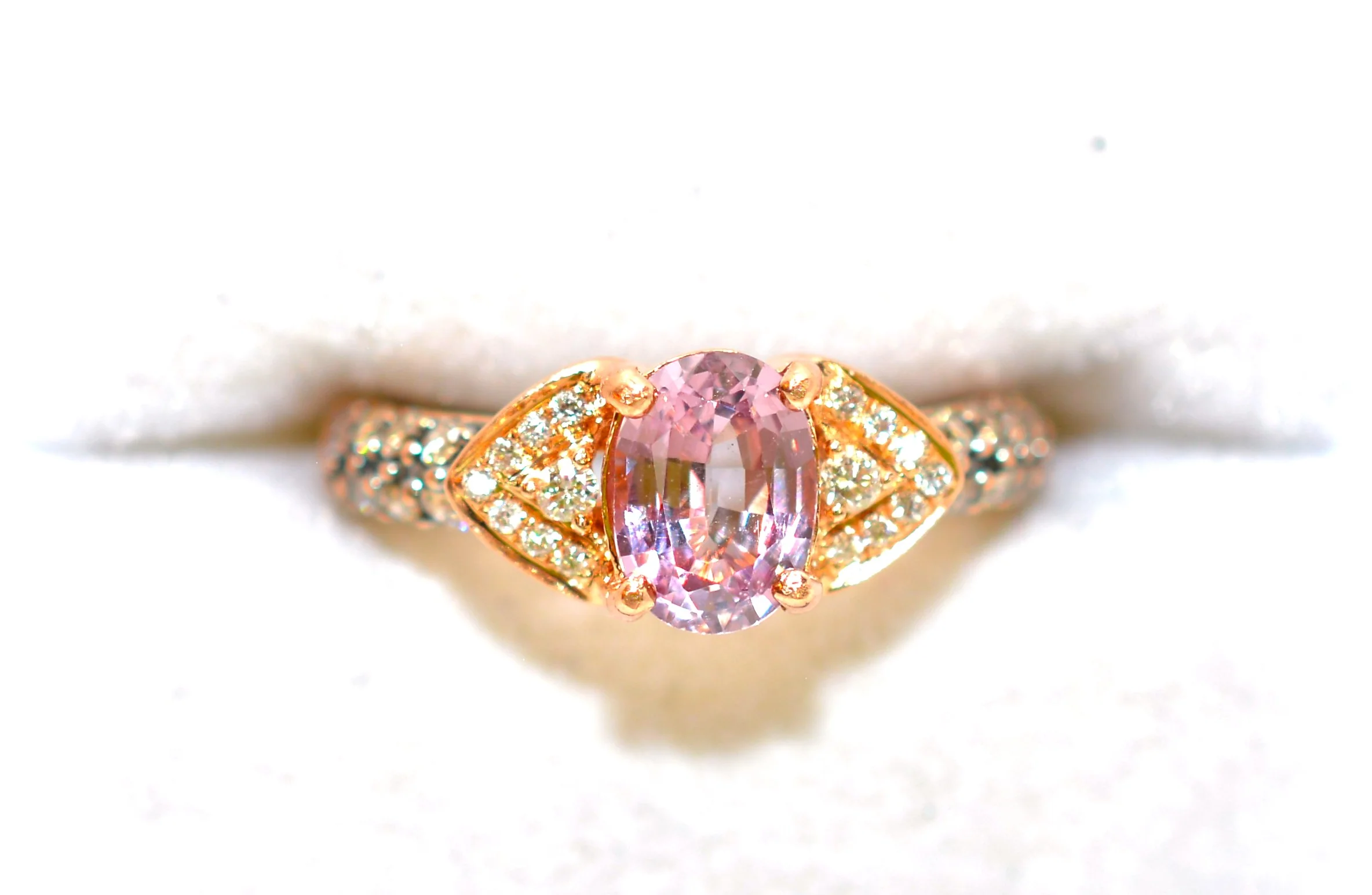 LeVian GIA Certified Natural Spinel & Diamond Ring 14K Rose Gold 1.32tcw Designer Gemstone Birthstone Pink Engagement Bridal Fine Jewellery - Image 6