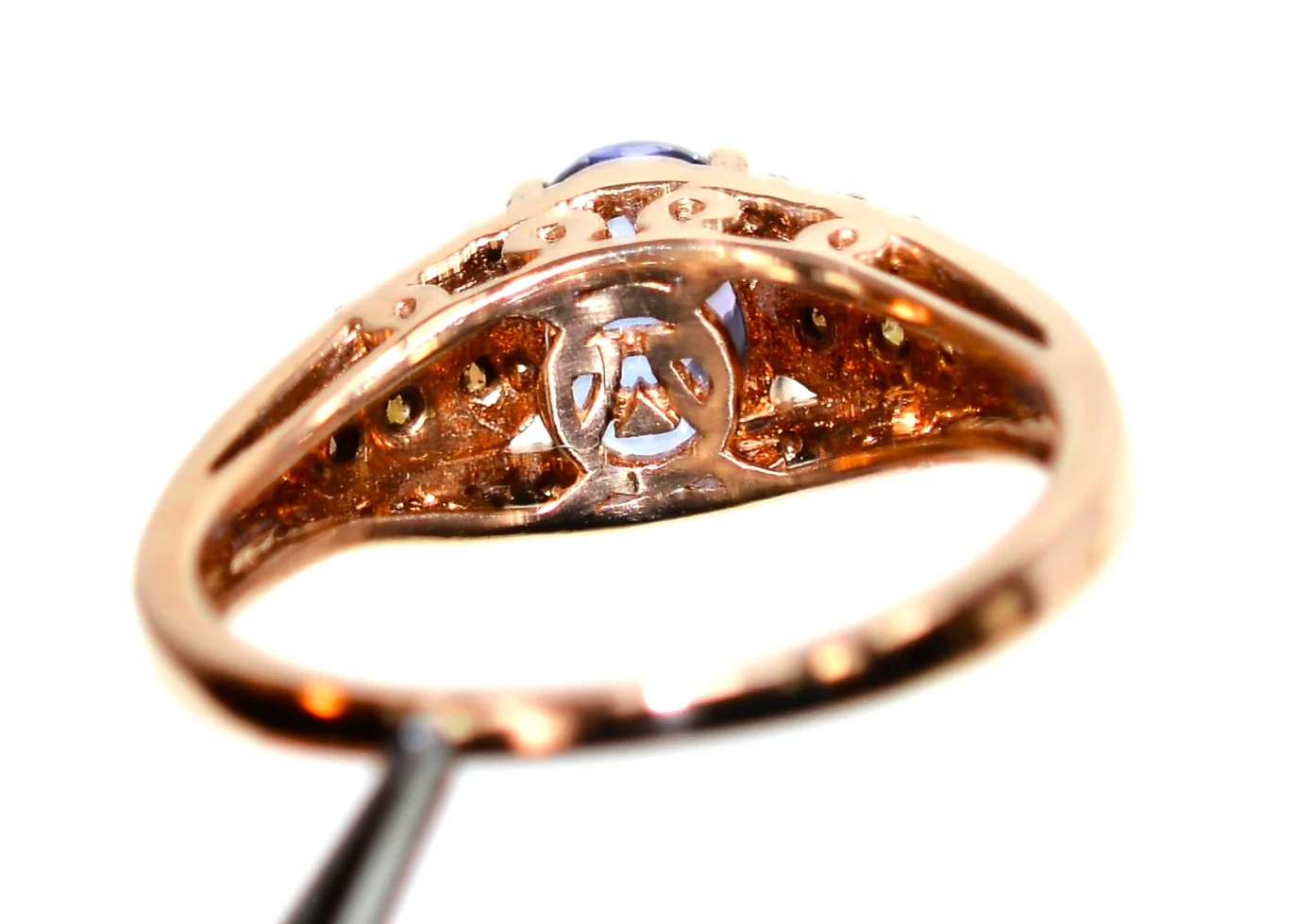 LeVian Natural D'Block Tanzanite & Chocolate Diamond Ring 14K Solid Rose Gold 2.12tcw Tanzanite Ring Limited Edition LeVian Ring Statement Ring - Image 7