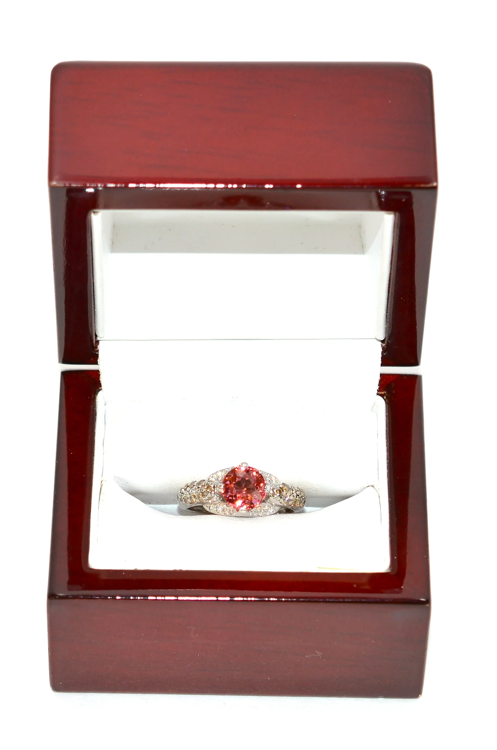 LeVian Natural Pink Tourmaline & Diamond 14K Solid White Gold 1.99tcw Tourmaline Ring Designer Ring Pink Ring Engagement Ring Bridal Jewelry - Image 12