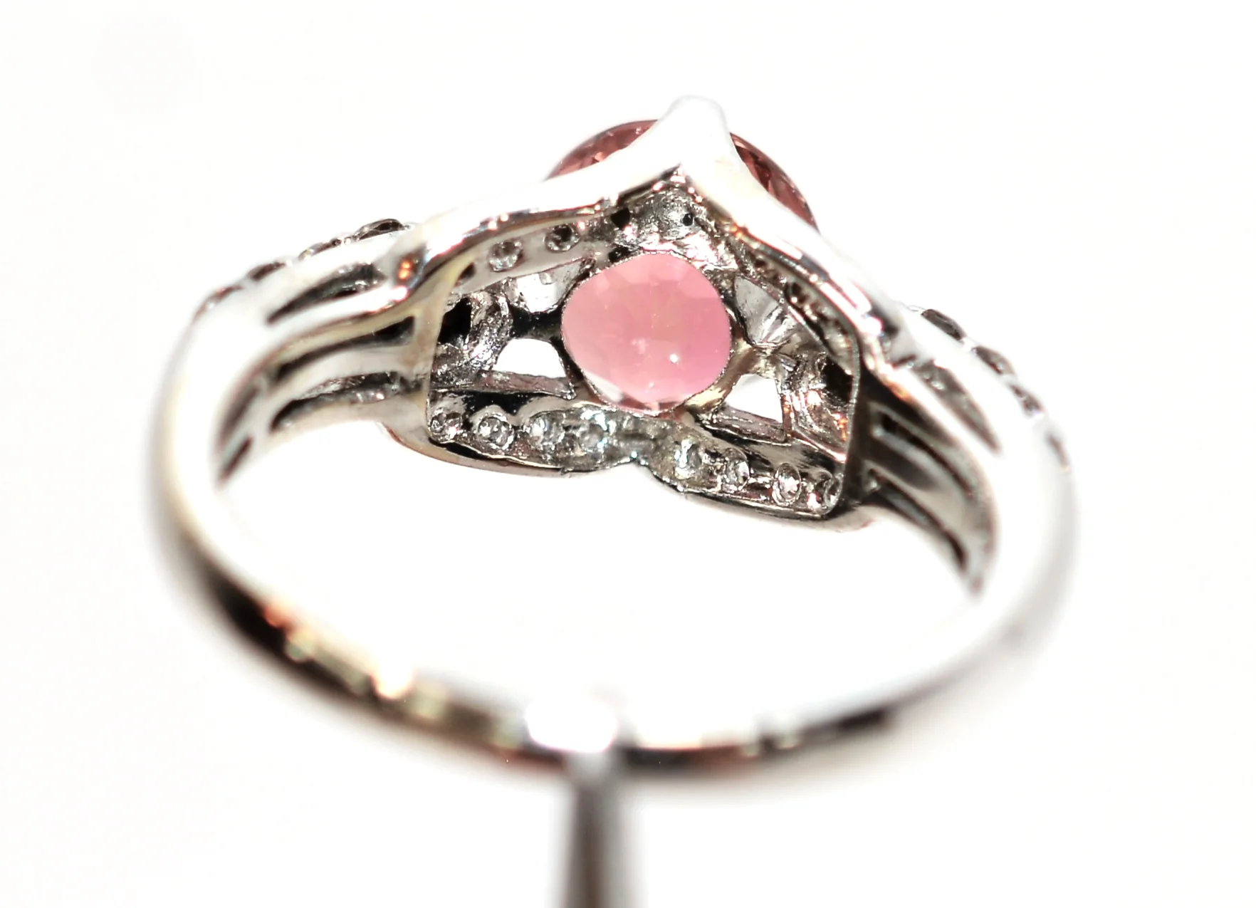 LeVian Natural Pink Tourmaline & Diamond 14K Solid White Gold 1.99tcw Tourmaline Ring Designer Ring Pink Ring Engagement Ring Bridal Jewelry - Image 7