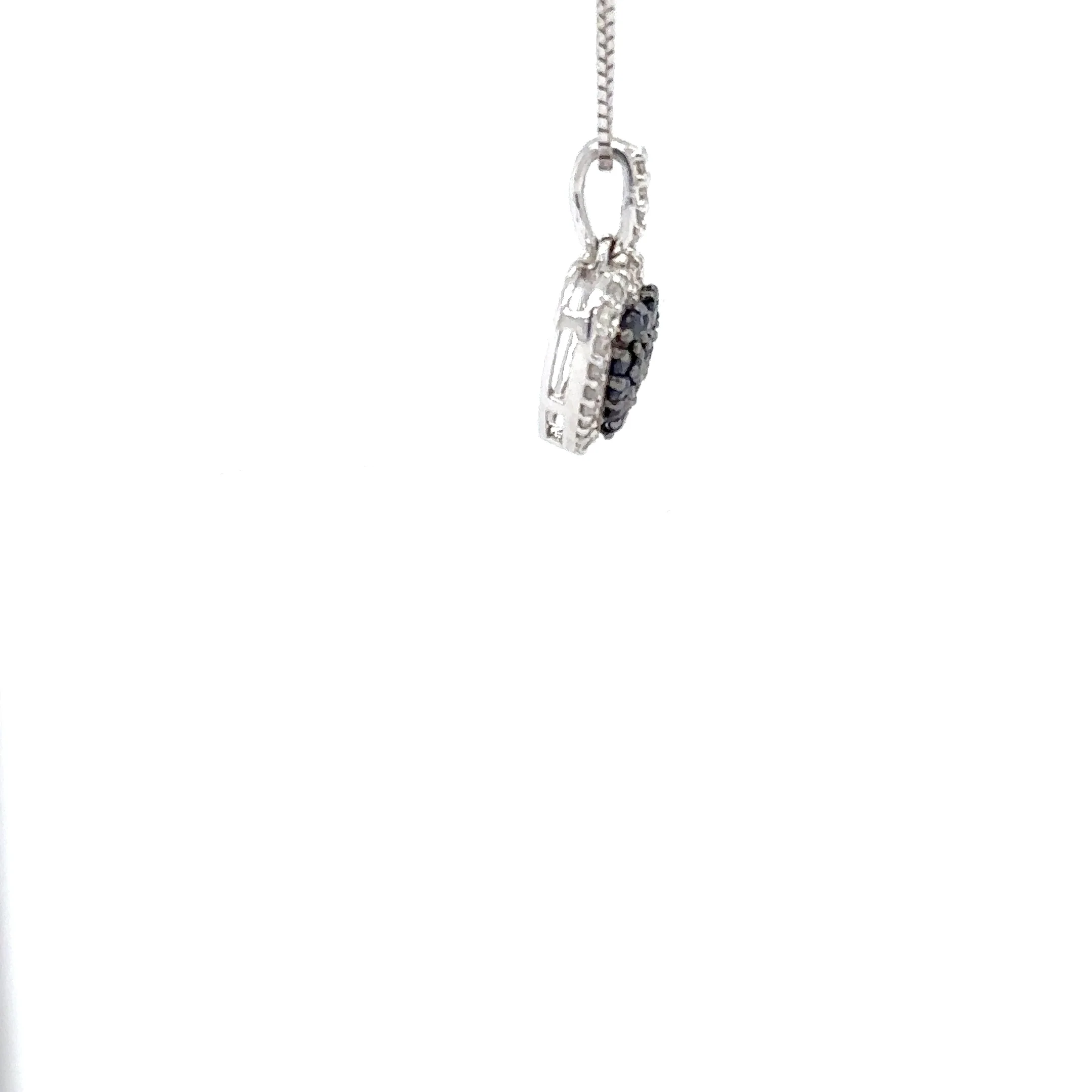 Natural Sapphire & Diamond Necklace 10K White Gold .21tcw Pendant Blue Sapphire September Birthstone - Image 9