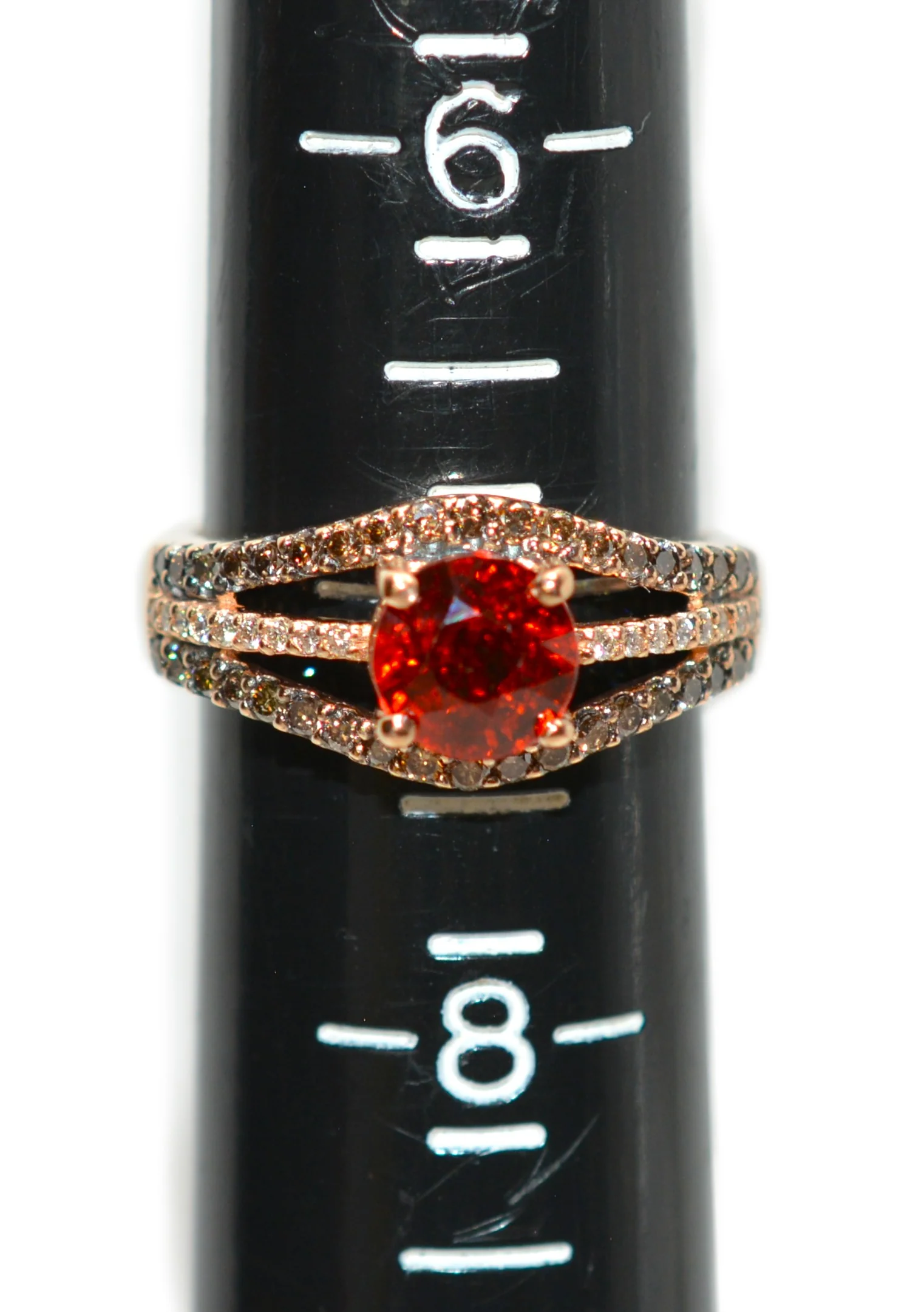 LeVian Natural Spessartine Garnet & Diamond Ring 14K Rose Gold 2.20tcw Mandarin Garnet Designer Le Vian Jewelry Fanta Garnet Orange Gemstone - Image 13