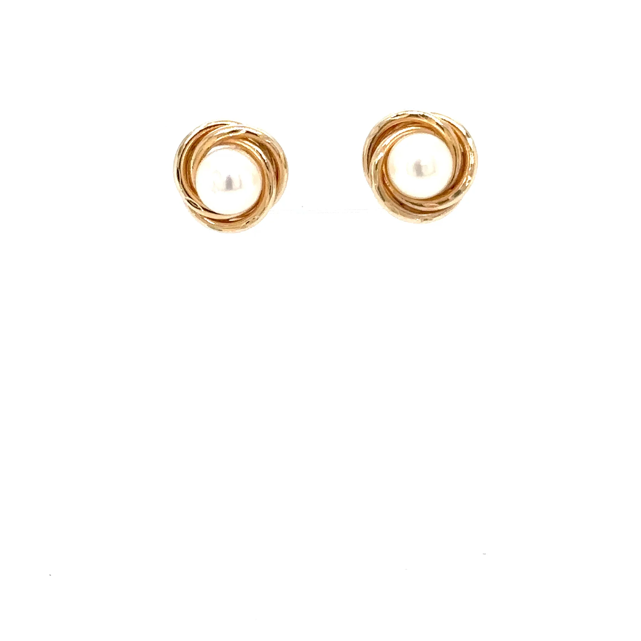 Natural Akoya Pearl Earrings 14K Solid Gold Earrings Stud Earrings Antique Earrings Vintage Earrings Fine Estate Jewelry October Birthstone - Image 8
