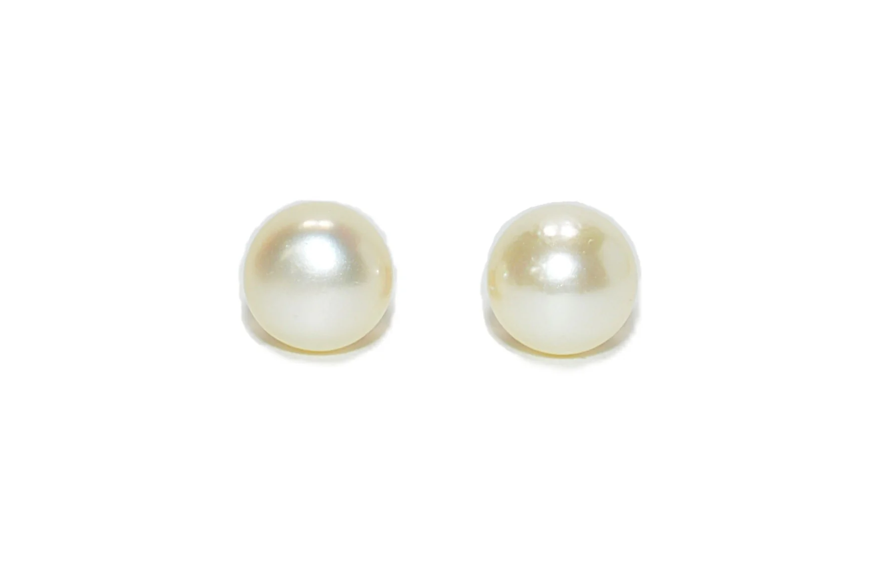 Natural Akoya Pearl Earrings 14K Solid Gold Earrings Stud Earrings Antique Earrings Vintage Earrings Fine Estate Jewelry October Birthstone