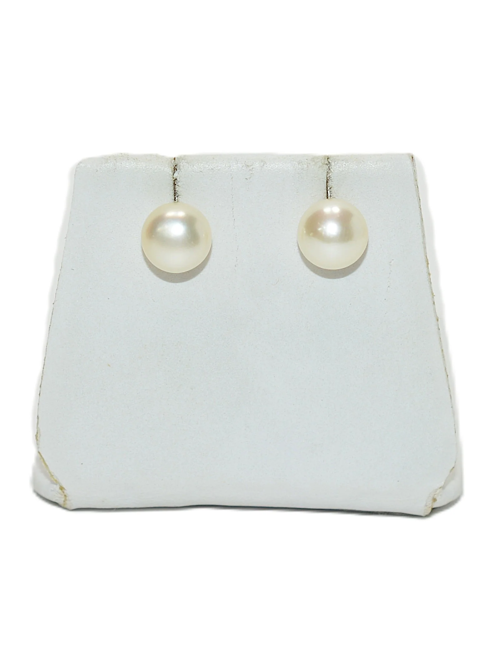 Natural Akoya Pearl Earrings 14K Solid Gold Earrings Stud Earrings Antique Earrings Vintage Earrings Fine Estate Jewelry October Birthstone - Image 8