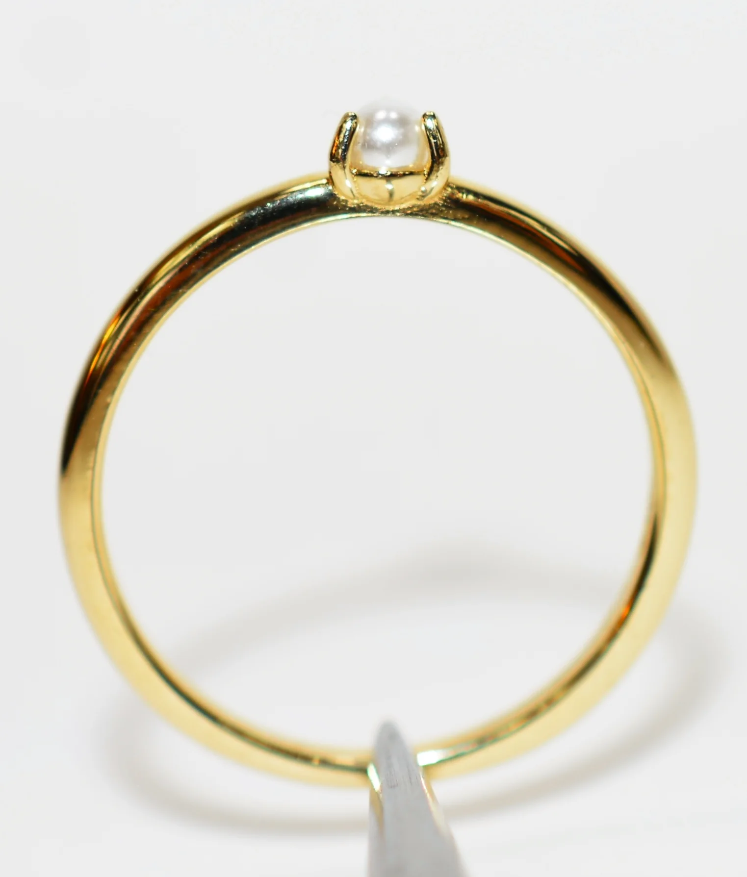 Natural Akoya Pearl Ring 14K Solid Gold Solitaire Ring Gemstone Ring Promise Ring Stackable Ring October Birthstone Ring Fine Jewelry - Image 3