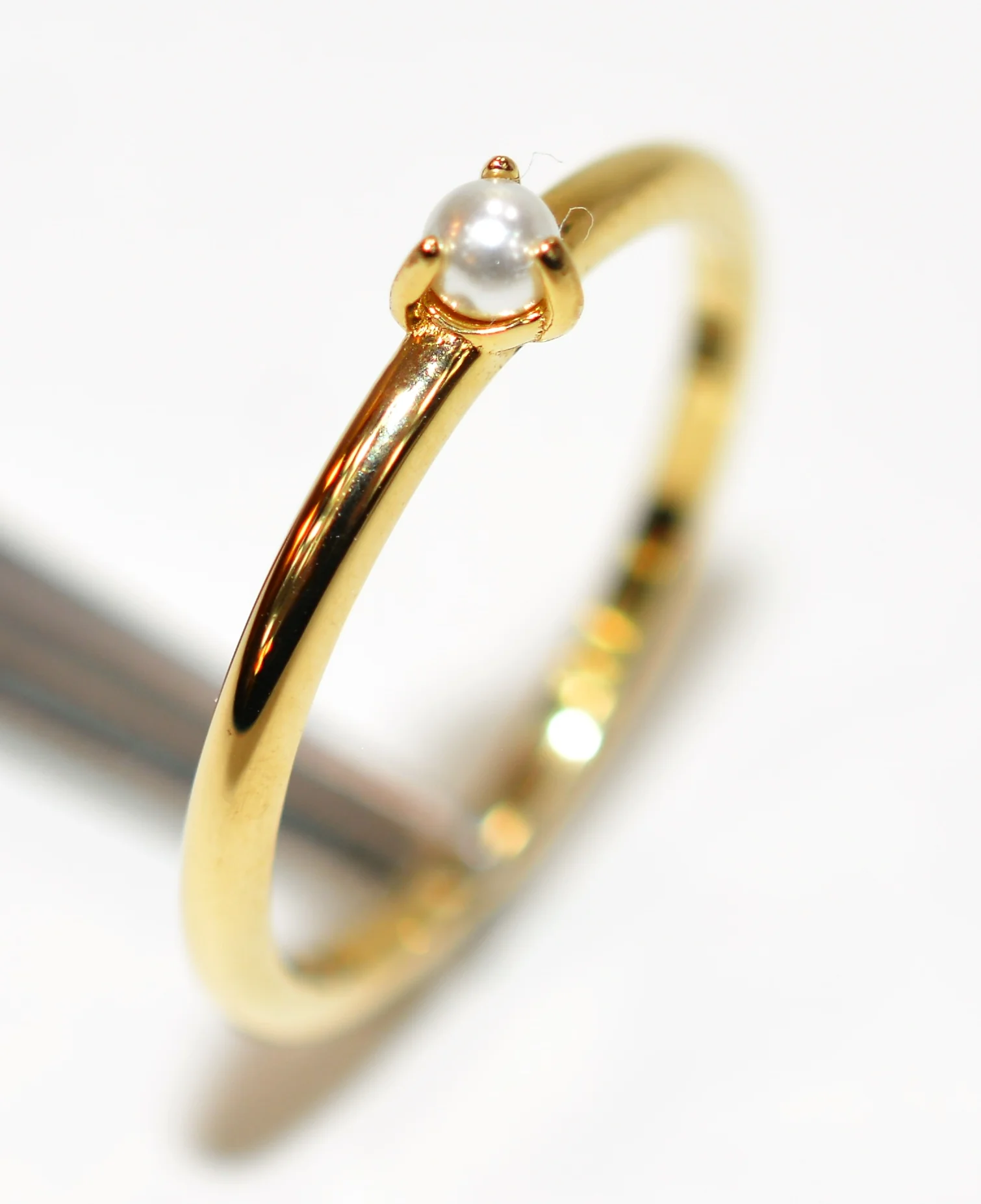Natural Akoya Pearl Ring 14K Solid Gold Solitaire Ring Gemstone Ring Promise Ring Stackable Ring October Birthstone Ring Fine Jewelry - Image 4