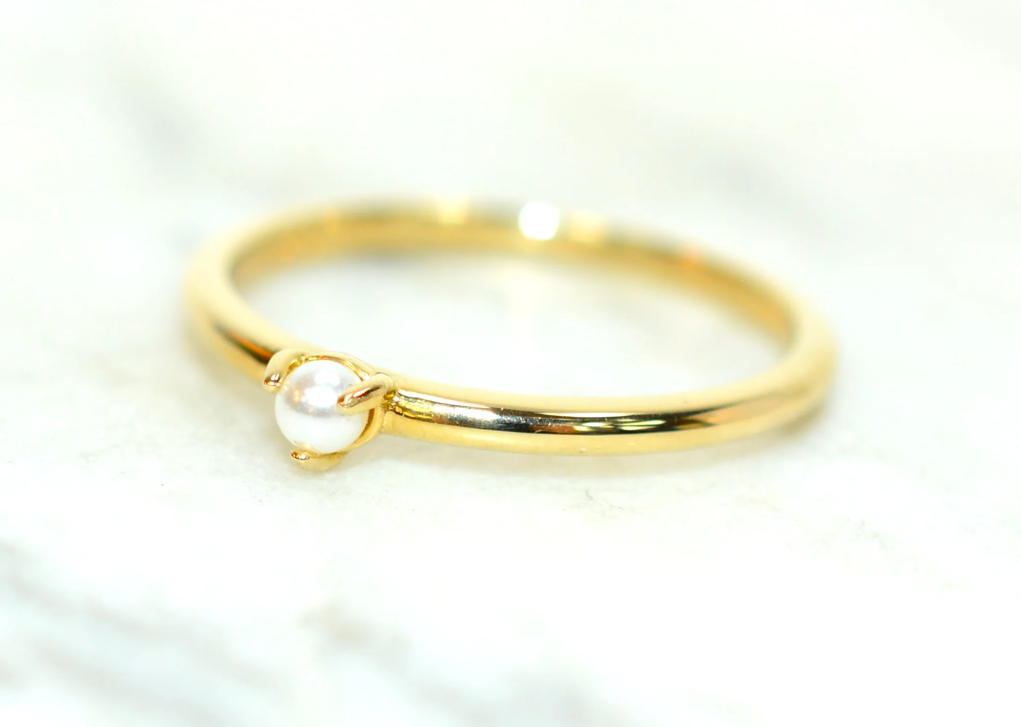 Natural Akoya Pearl Ring 14K Solid Gold Solitaire Ring Gemstone Ring Promise Ring Stackable Ring October Birthstone Ring Fine Jewelry - Image 8