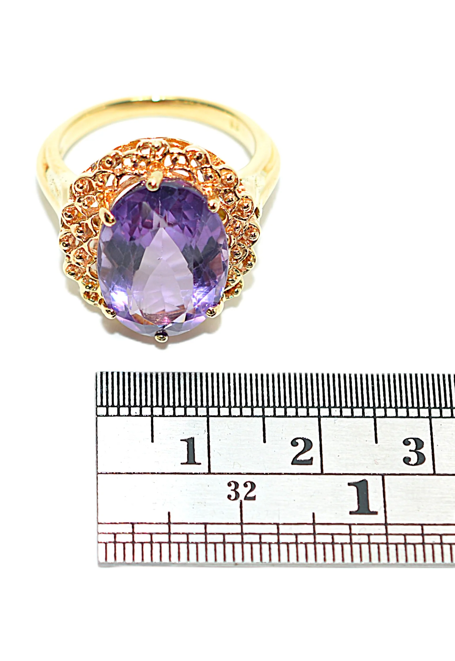 Natural Amethyst Ring 18K Solid Gold Ring 9.28ct Gemstone Ring Estate Statement Ring Cocktail Ring Purple Gemstone February Birthstone Ring - Image 13