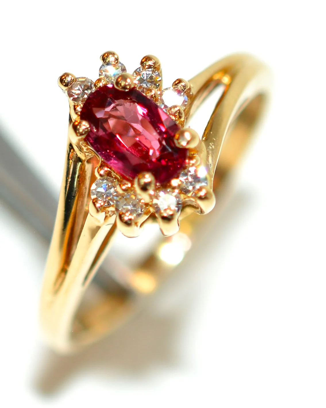 Natural Burmese Ruby & Diamond Ring 14K Solid Gold .59tcw Gemstone Ring Birthstone Ring Red Ring Vintage Ring Estate Jewelry Fine Jewellery - Image 4