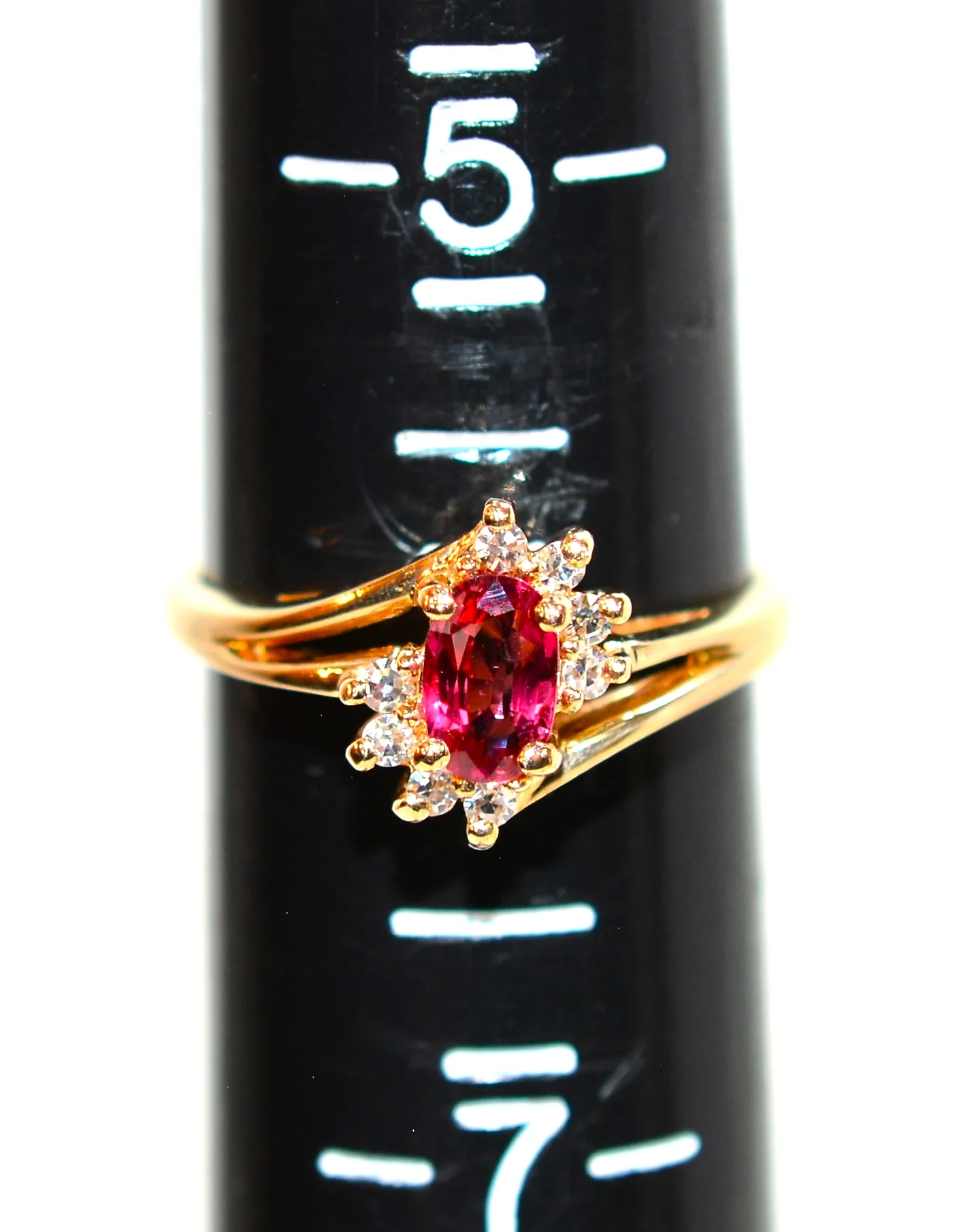 Natural Burmese Ruby & Diamond Ring 14K Solid Gold .59tcw Gemstone Ring Birthstone Ring Red Ring Vintage Ring Estate Jewelry Fine Jewellery - Image 9
