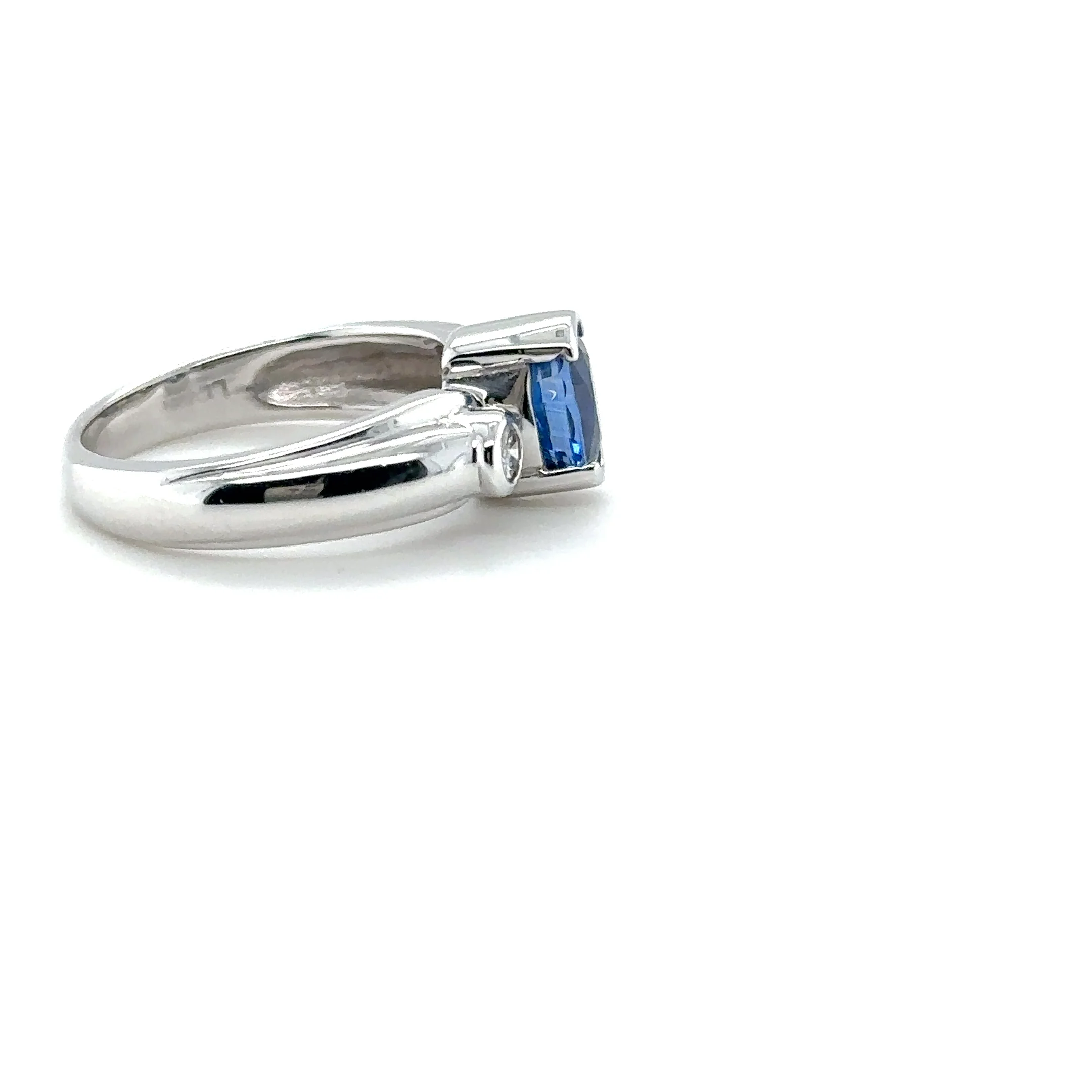 LeVian Natural Ceylon Sapphire & Diamond Ring 14K White Gold 1.44tcw Blue Ring Engagement Ring Bridal Jewelry Statement Ring September Birthstone - Image 15