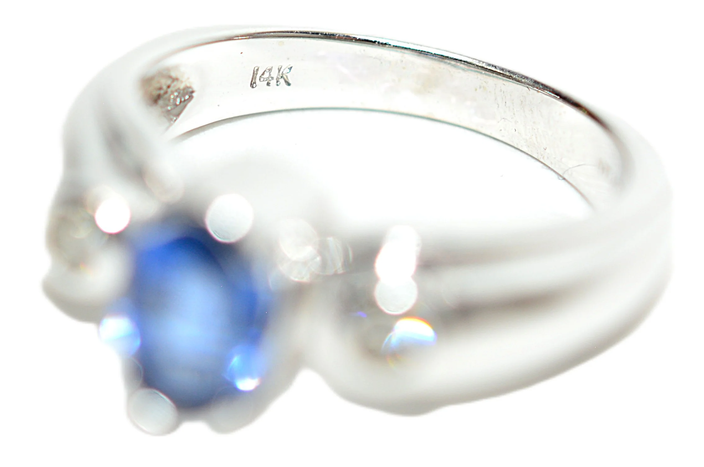 LeVian Natural Ceylon Sapphire & Diamond Ring 14K White Gold 1.44tcw Blue Ring Engagement Ring Bridal Jewelry Statement Ring September Birthstone - Image 7