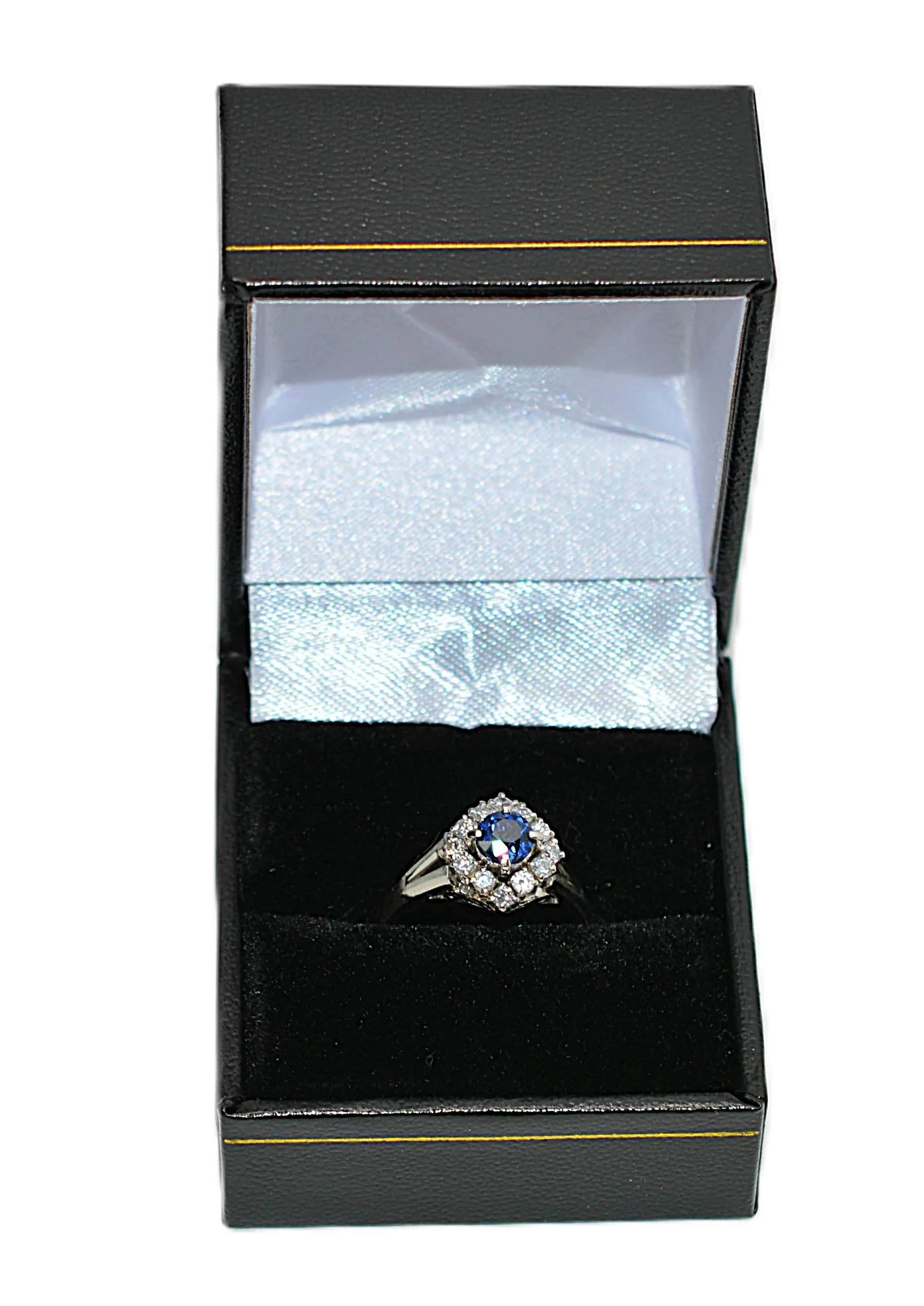 Natural Ceylon Sapphire & Diamond Ring Platinum 1.06tcw Sri Lankan Sapphire Ring Engagement Ring Cocktail Ring Diamond Halo Ring - Image 12