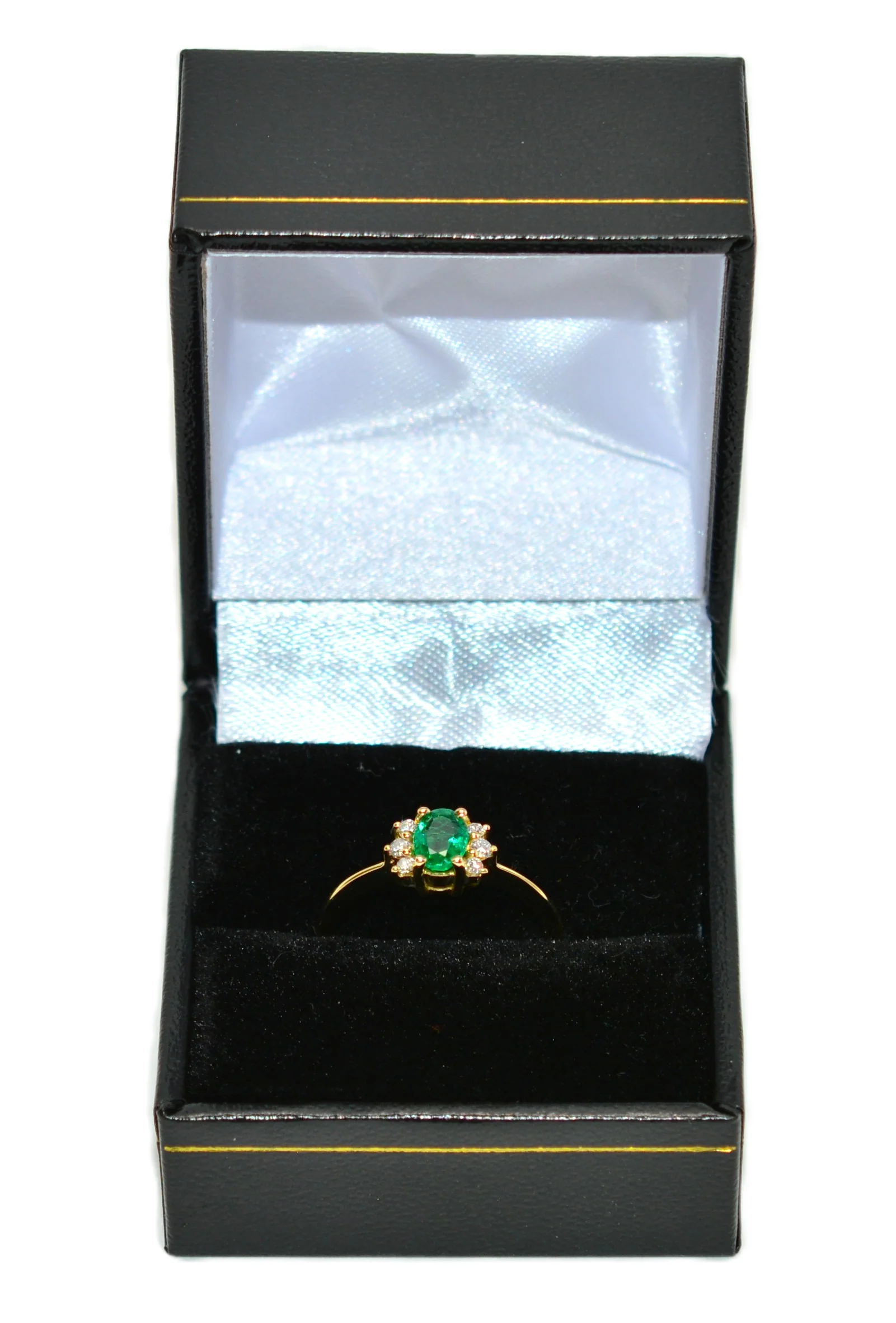 Natural Colombian Emerald & Diamond Ring 18K Solid Gold .48tcw Gemstone Ring May Birthstone Green Estate Jewelry Vintage Jewellery - Image 15