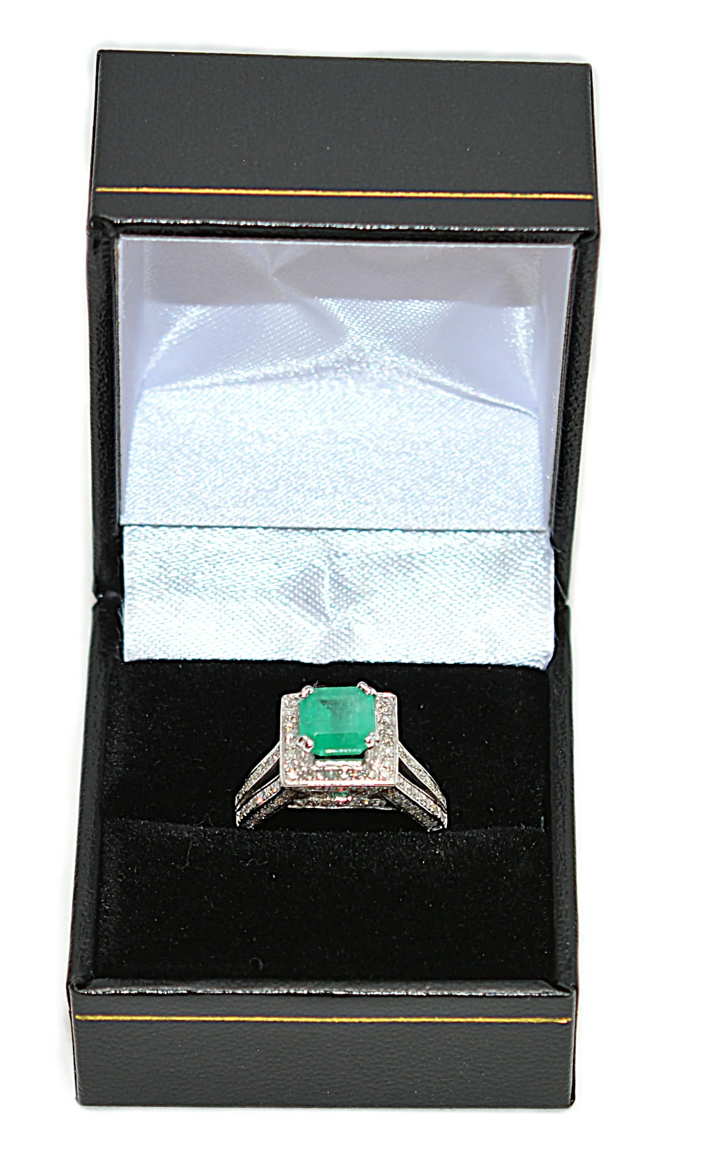 Natural Colombian Emerald & Diamond Ring 14K White Gold 2.37tcw Engagement Ring Statement Ring Wedding Ring May Birthstone Bridal Jewelry - Image 12