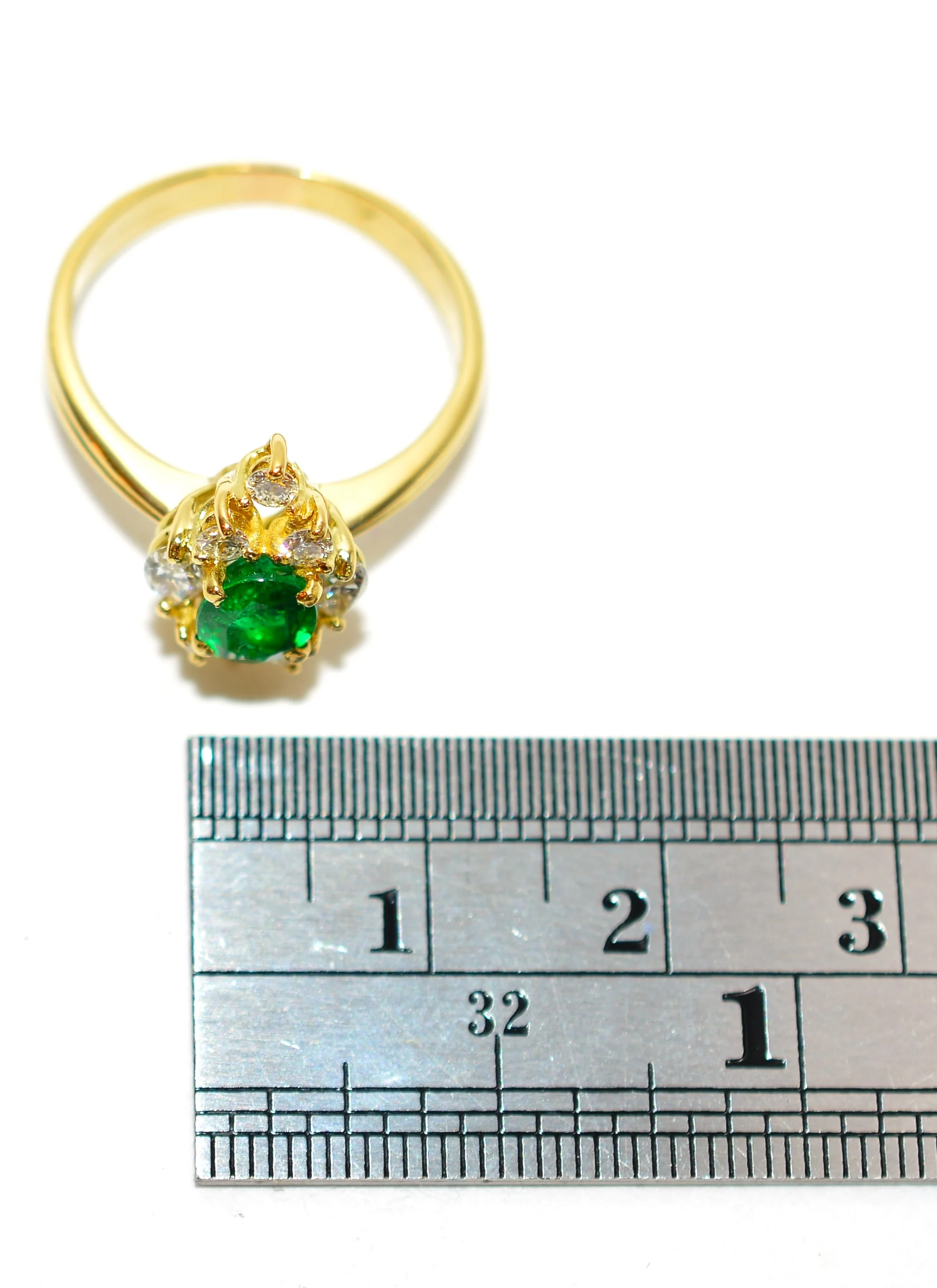 Natural Colombian Emerald & Diamond Ring 18K Solid Gold 1.03tcw Cluster Halo Statement Cocktail Engagement Bridal Estate Birthstone Jewelry - Image 10