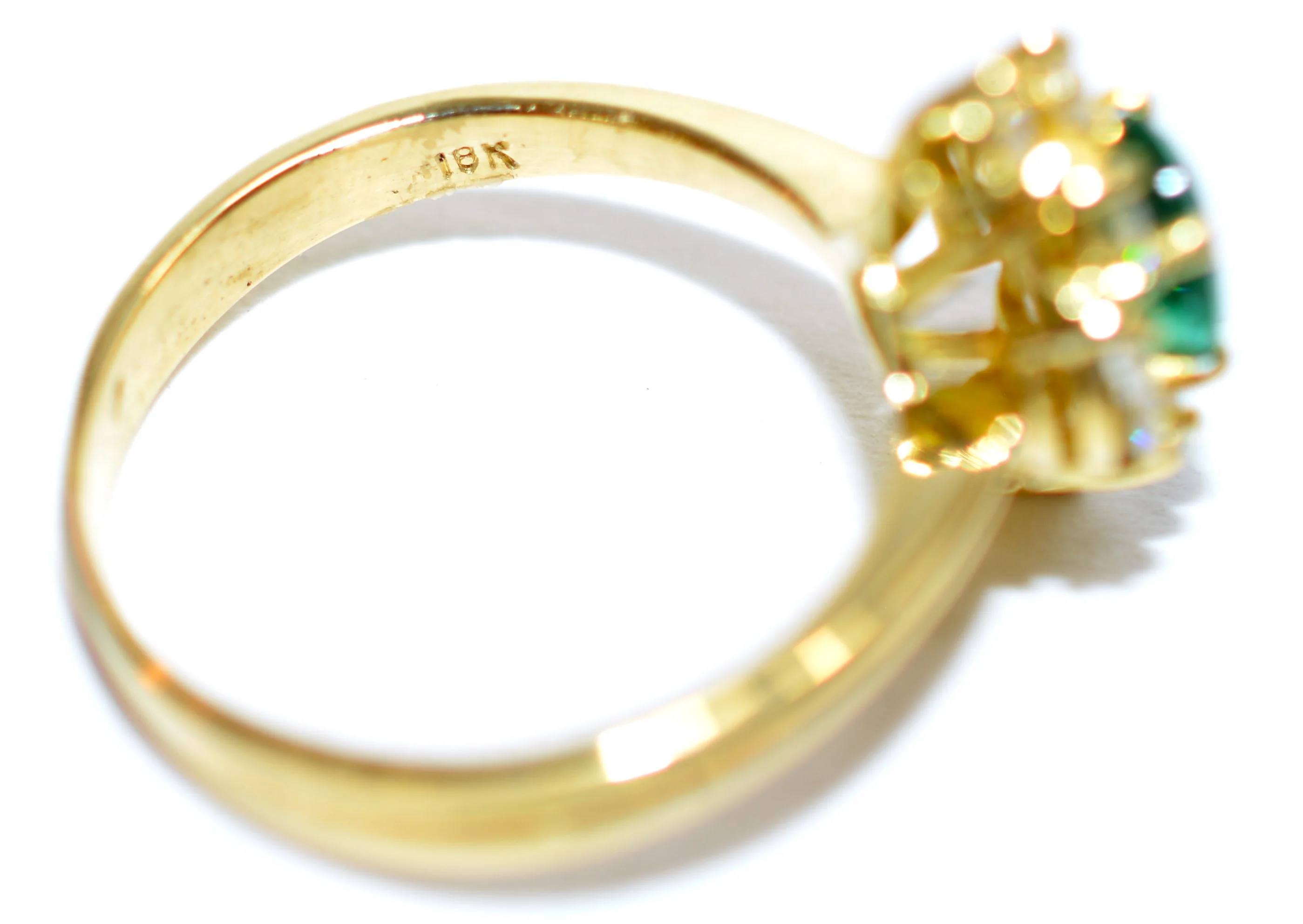 Natural Colombian Emerald & Diamond Ring 18K Solid Gold 1.03tcw Cluster Halo Statement Cocktail Engagement Bridal Estate Birthstone Jewelry - Image 6