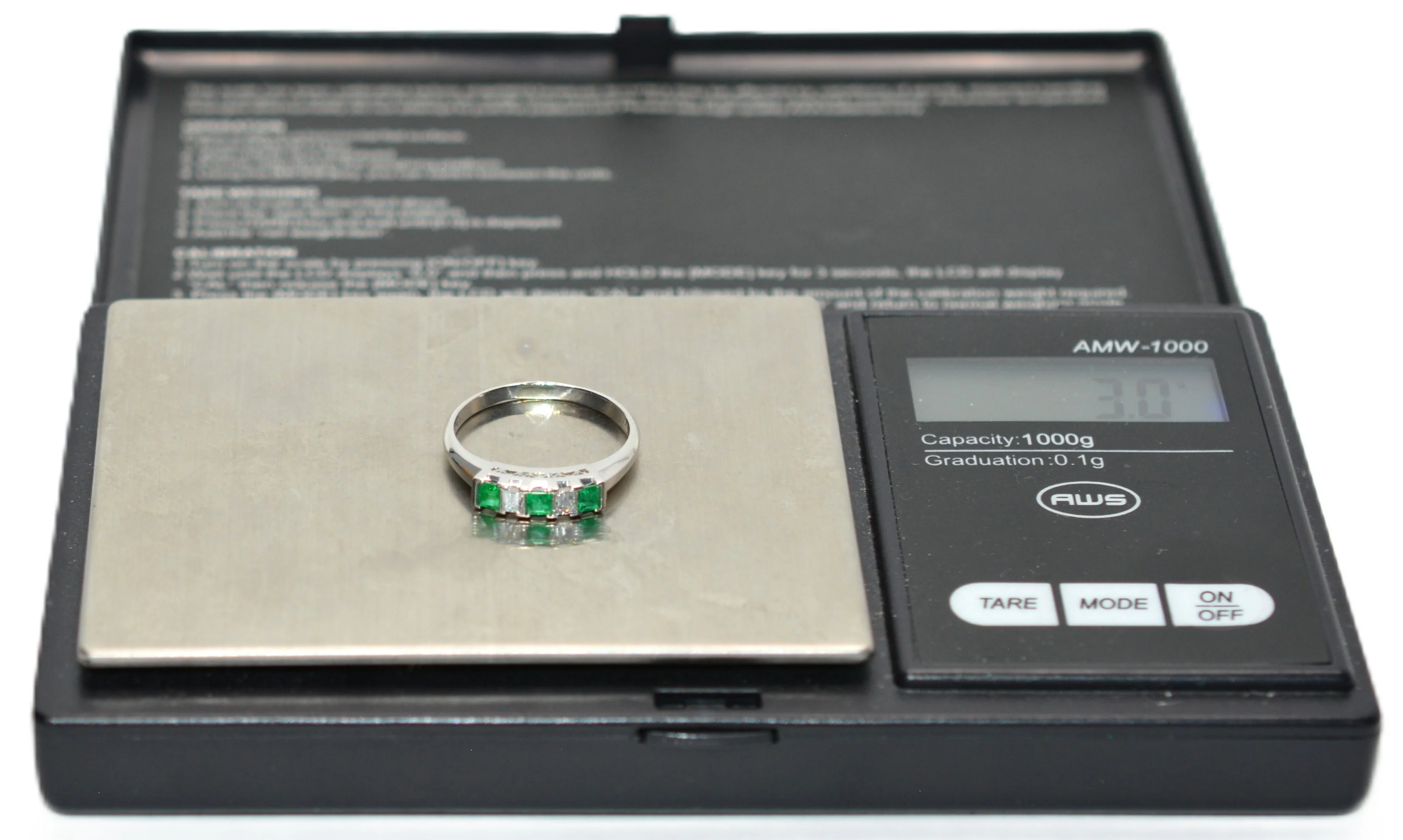 Natural Colombian Emerald & Diamond Ring Platinum .66tcw May Birthstone Ring Gemstone Band Wedding Band Bridal Jewelry Vintage Estate Piece - Image 11