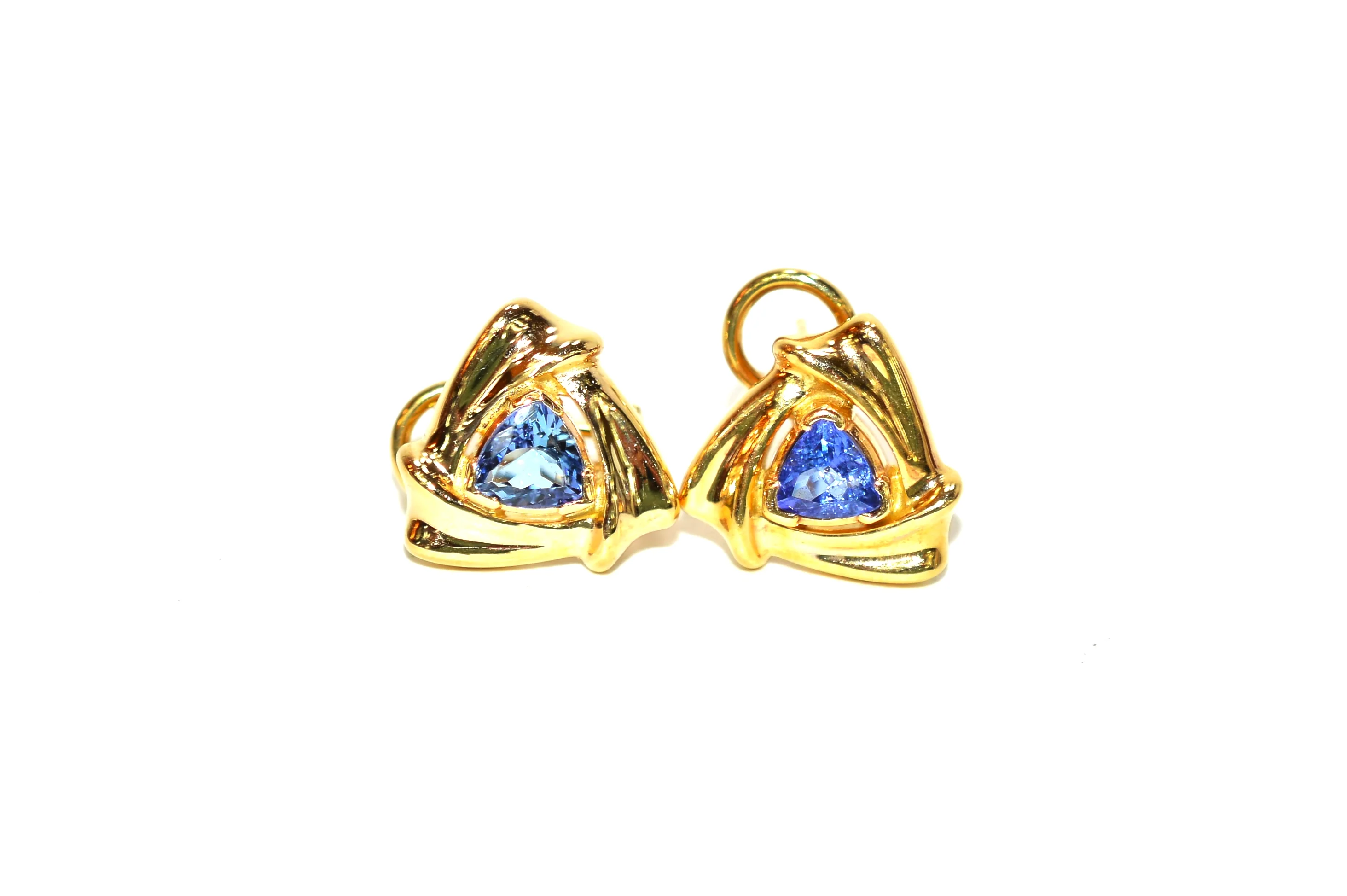 Natural D'Block Tanzanite Earrings 14K Solid Gold 1.44tcw Gemstone Earrings Statement Earrings Cocktail Earrings Birthstone Earrings Purple