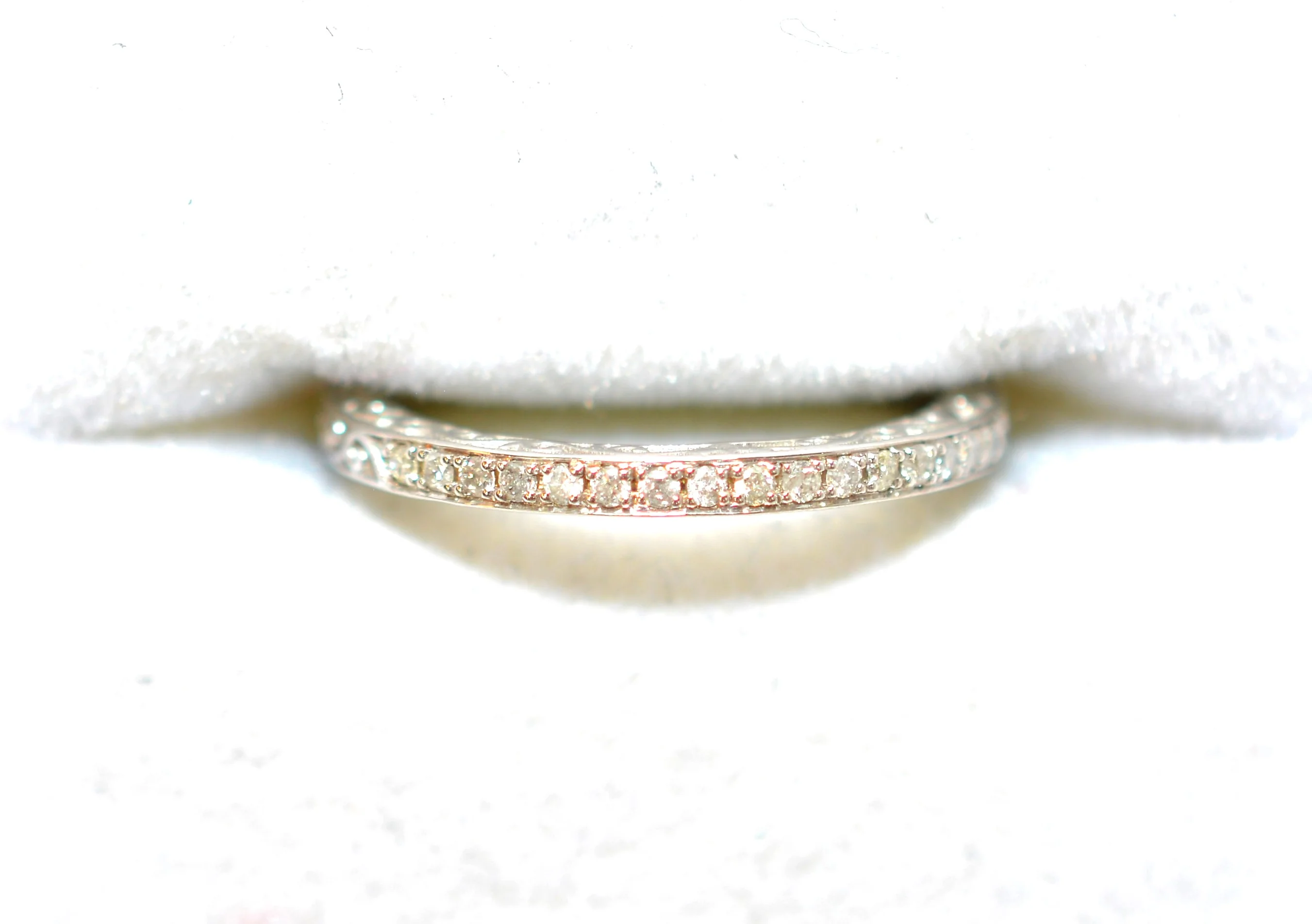 Natural Diamond Band 10K Solid White Gold Ring 0.08tcw Wedding Band Wedding Ring Diamond Ring Bridal Jewelry Stackable Ring Cocktail Ring - Image 5