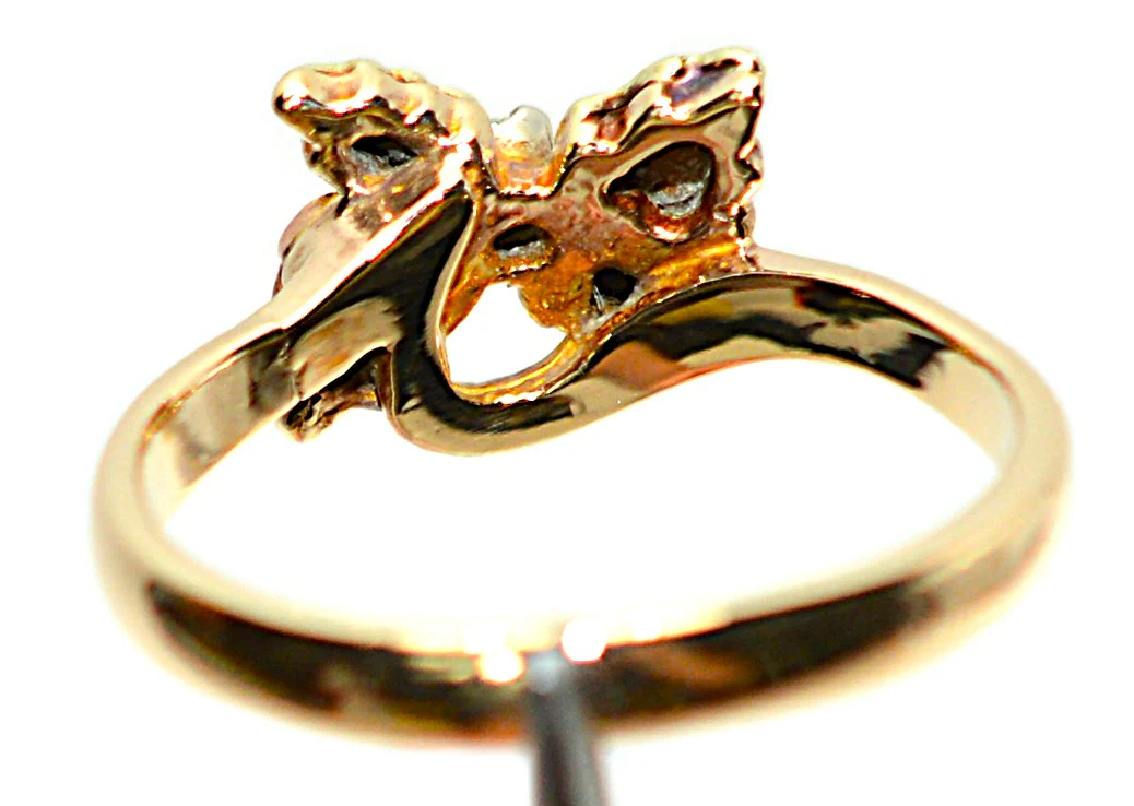 Natural Diamond Ring .03ct 10K Solid Gold Black Hills Gold Ring American Made Black Hills South Dakota Vintage Estate Jewelry - Image 7
