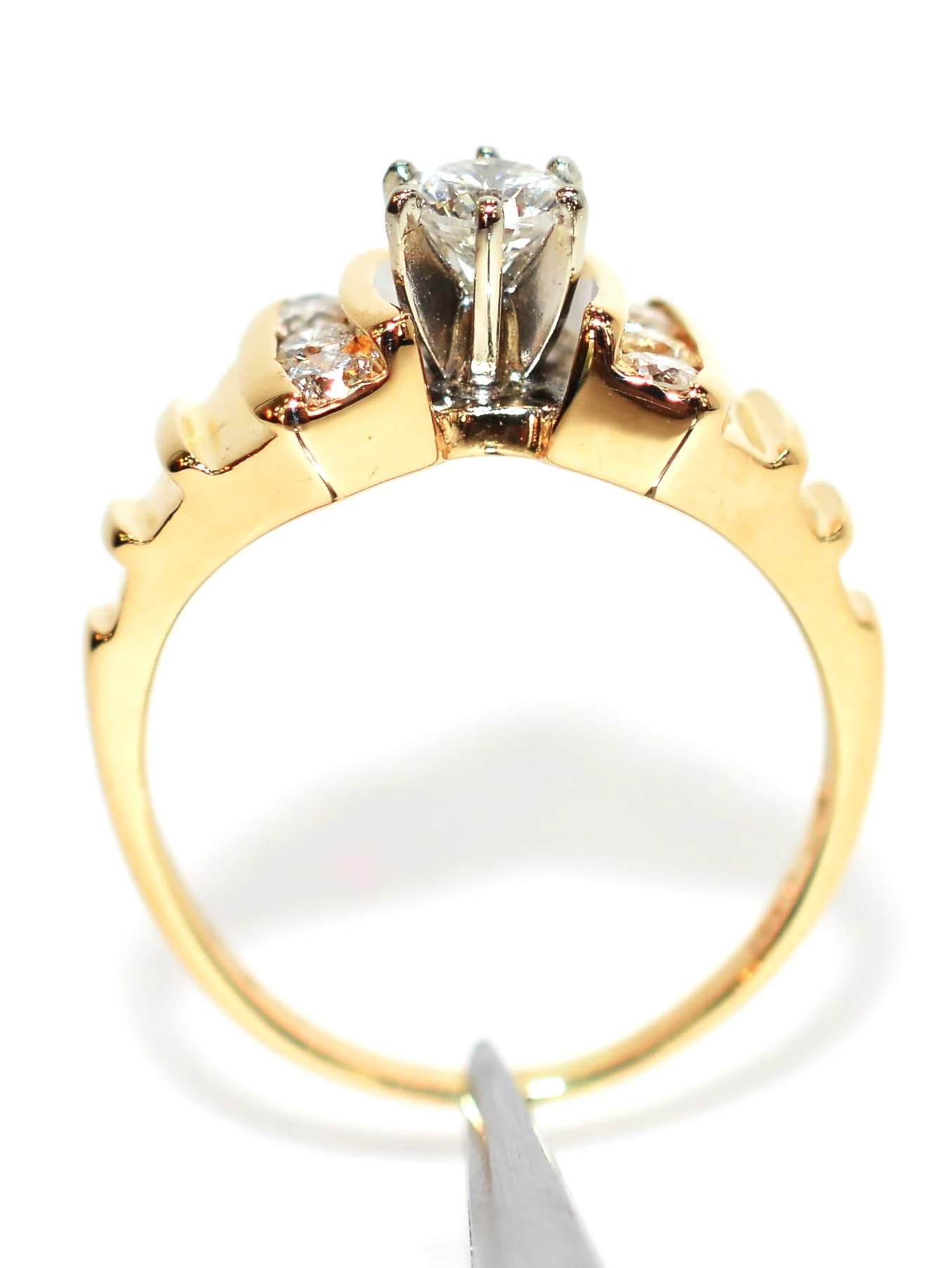 Natural Diamond Ring 14K Solid Gold .47tcw Engagement Ring Bridal Jewelry Anniversary Ring Birthstone Ring Statement Ring Estate Jewellery - Image 3