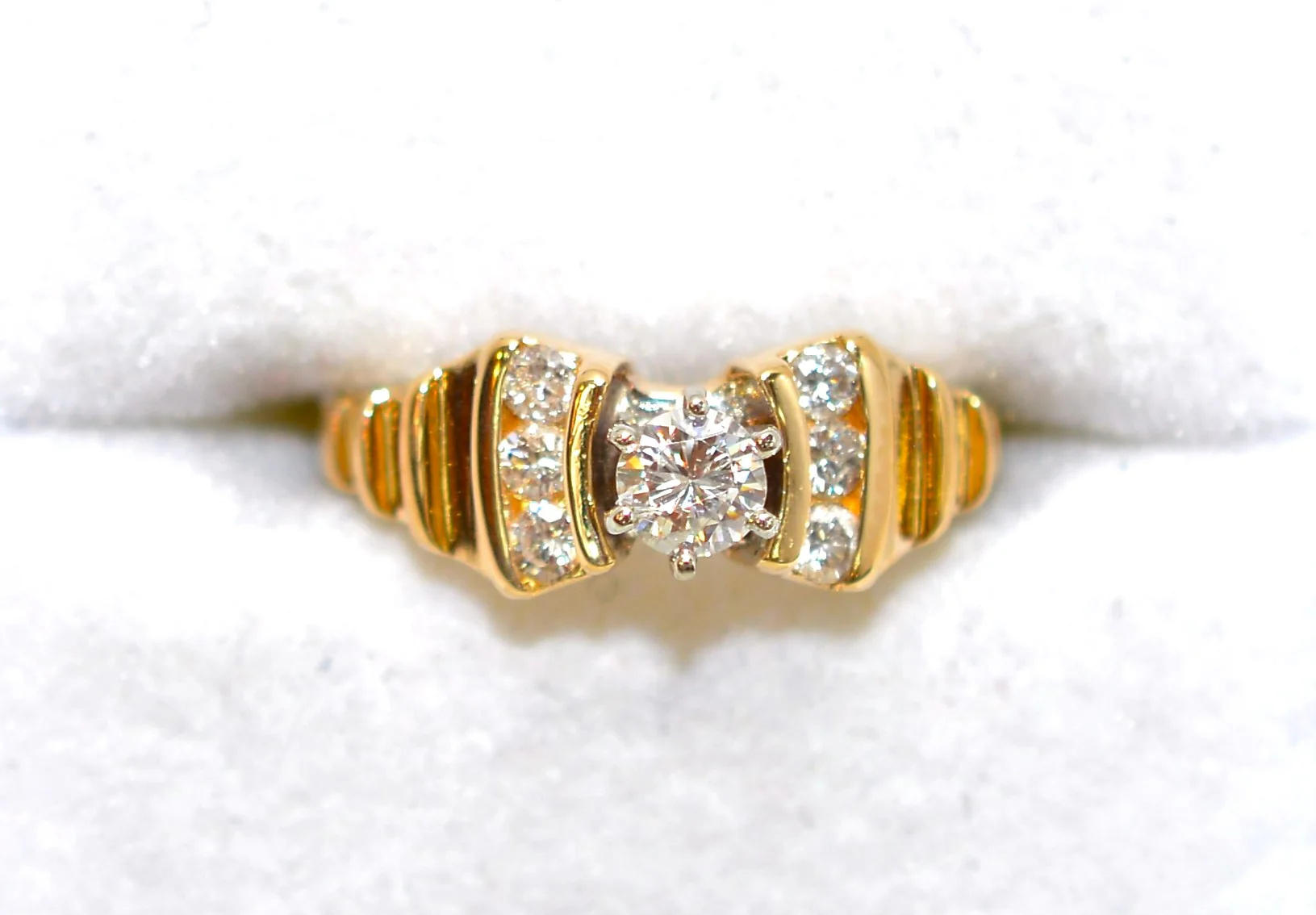 Natural Diamond Ring 14K Solid Gold .47tcw Engagement Ring Bridal Jewelry Anniversary Ring Birthstone Ring Statement Ring Estate Jewellery - Image 5
