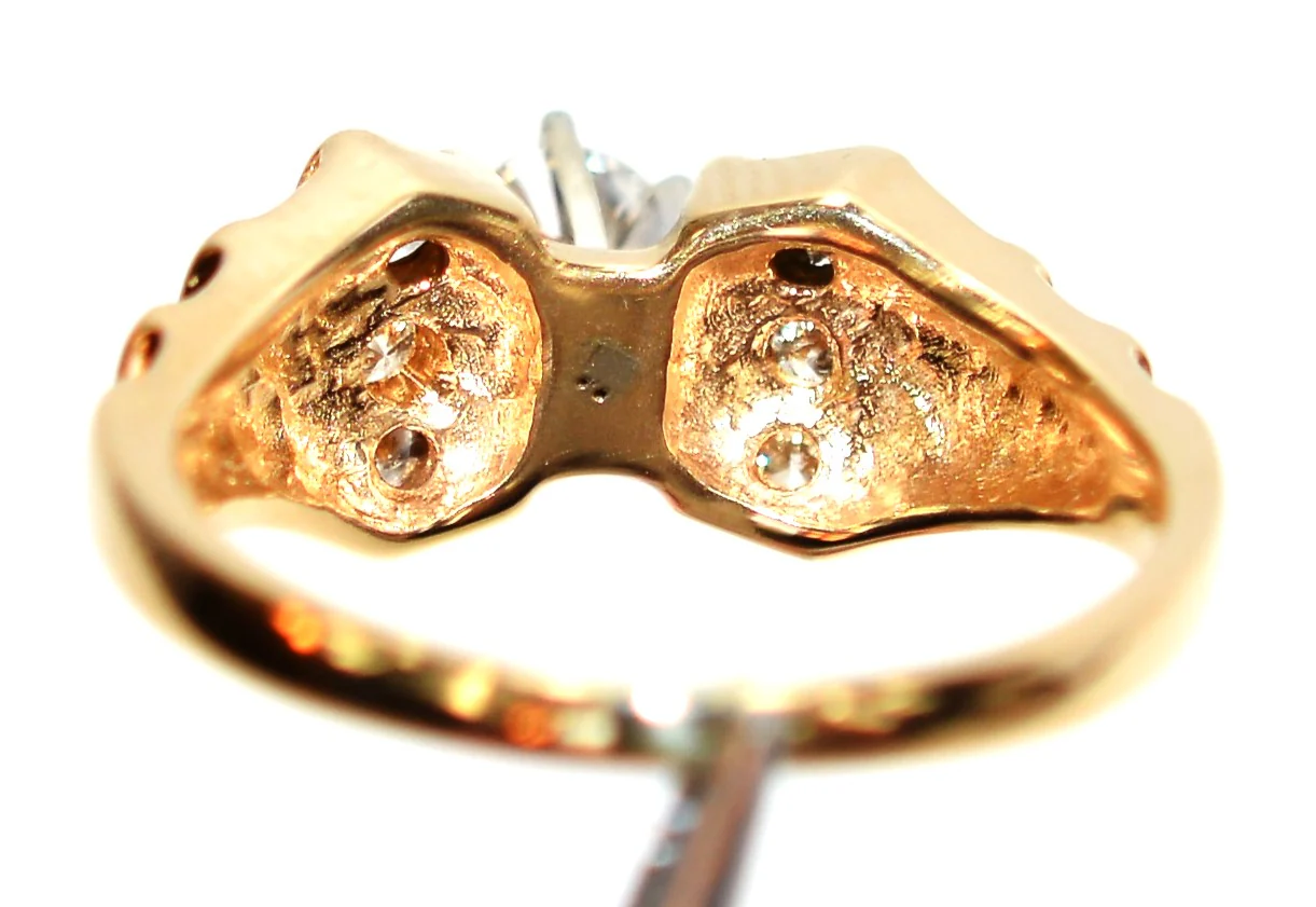 Natural Diamond Ring 14K Solid Gold .47tcw Engagement Ring Bridal Jewelry Anniversary Ring Birthstone Ring Statement Ring Estate Jewellery - Image 7