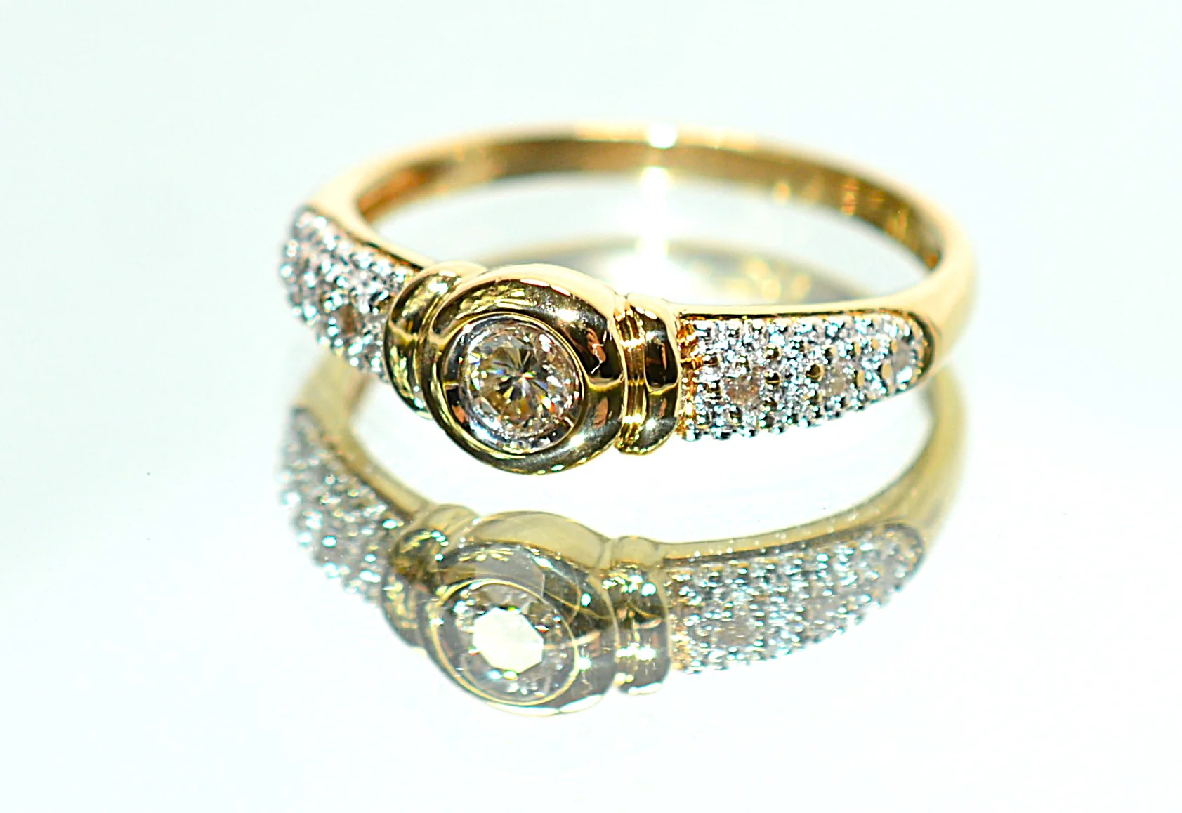 Natural Diamond Ring 18K Solid Gold .21tcw Engagement Ring Wedding Bridal Jewelry Bridal Jewellery Pave Ring April Birthstone Promise Ring - Image 8
