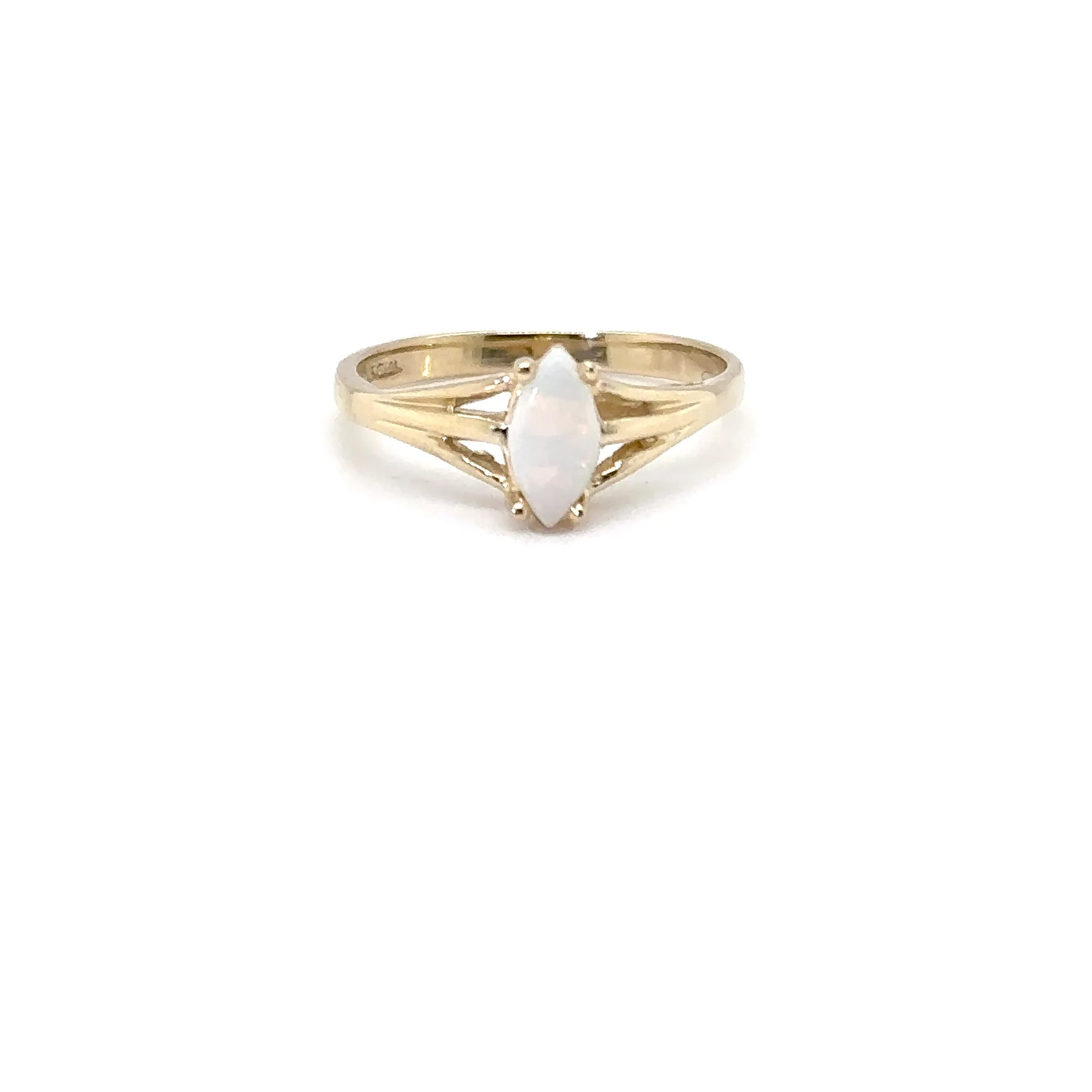Natural Ethiopian Opal Ring 14K Solid Gold Solitaire Gemstone Ring October Birthstone Ring Statement Ring White Rainbow Ring Fine Opal - Image 13