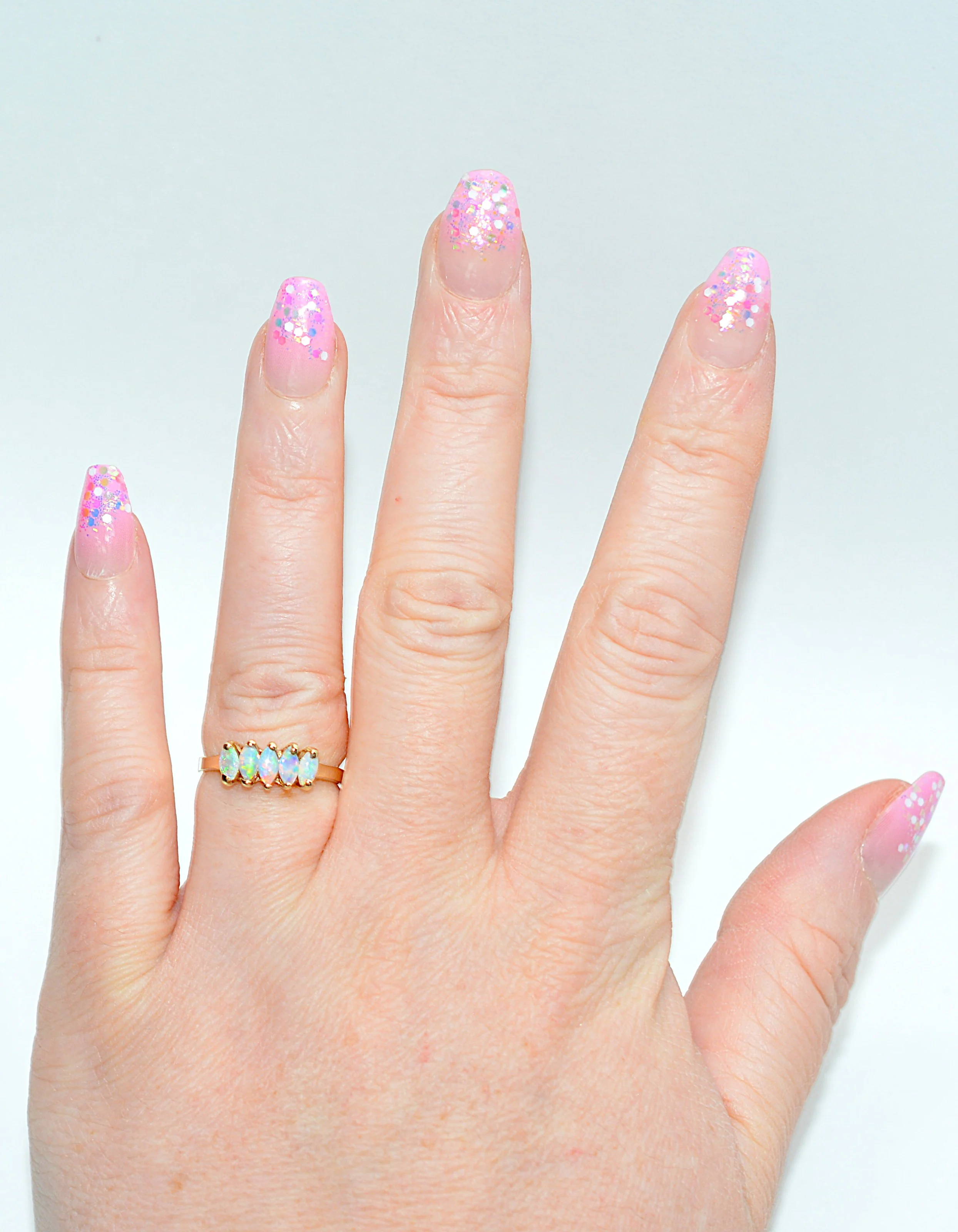 Natural Ethiopian Opal Ring 14K Solid Gold Precious Opal Ring Cluster Ring Statement Ring Vintage Ring Cocktail Ring October Birthstone Ring