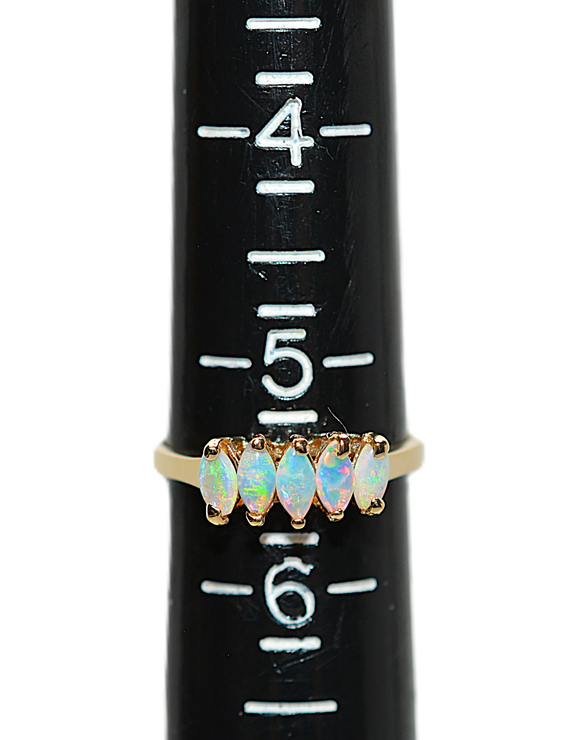 Natural Ethiopian Opal Ring 14K Solid Gold Precious Opal Ring Cluster Ring Statement Ring Vintage Ring Cocktail Ring October Birthstone Ring - Image 5