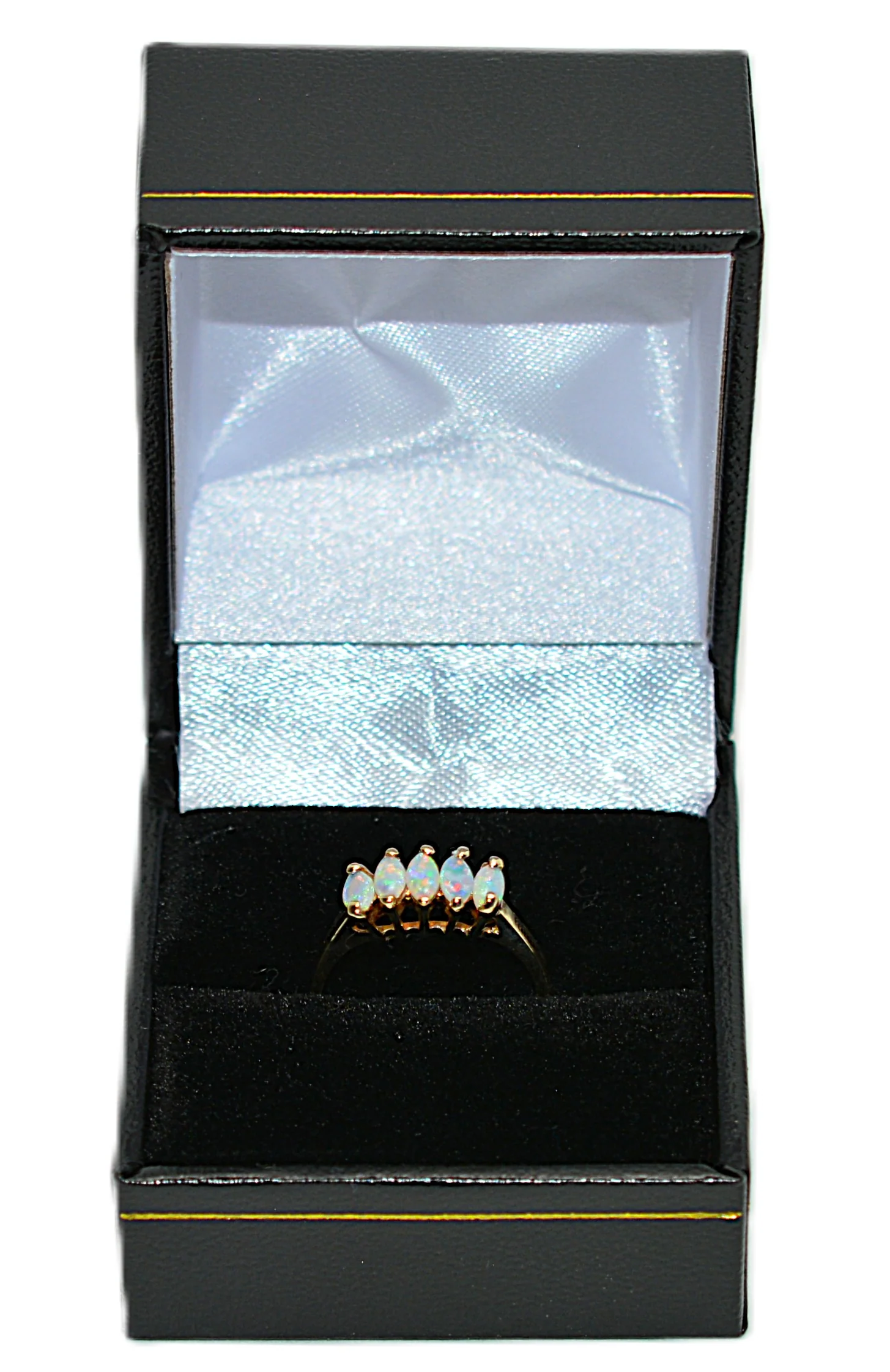 Natural Ethiopian Opal Ring 14K Solid Gold Precious Opal Ring Cluster Ring Statement Ring Vintage Ring Cocktail Ring October Birthstone Ring - Image 7