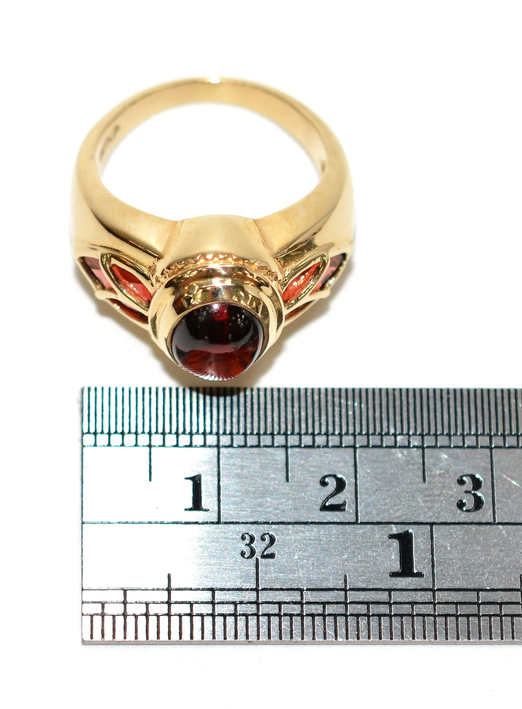 Natural Garnet Ring 10K Solid Gold 2.76tcw Birthstone Ring Ladies Ring Cabochon Ring Gemstone Ring Red Ring Cocktail Ring Statement Ring - Image 10