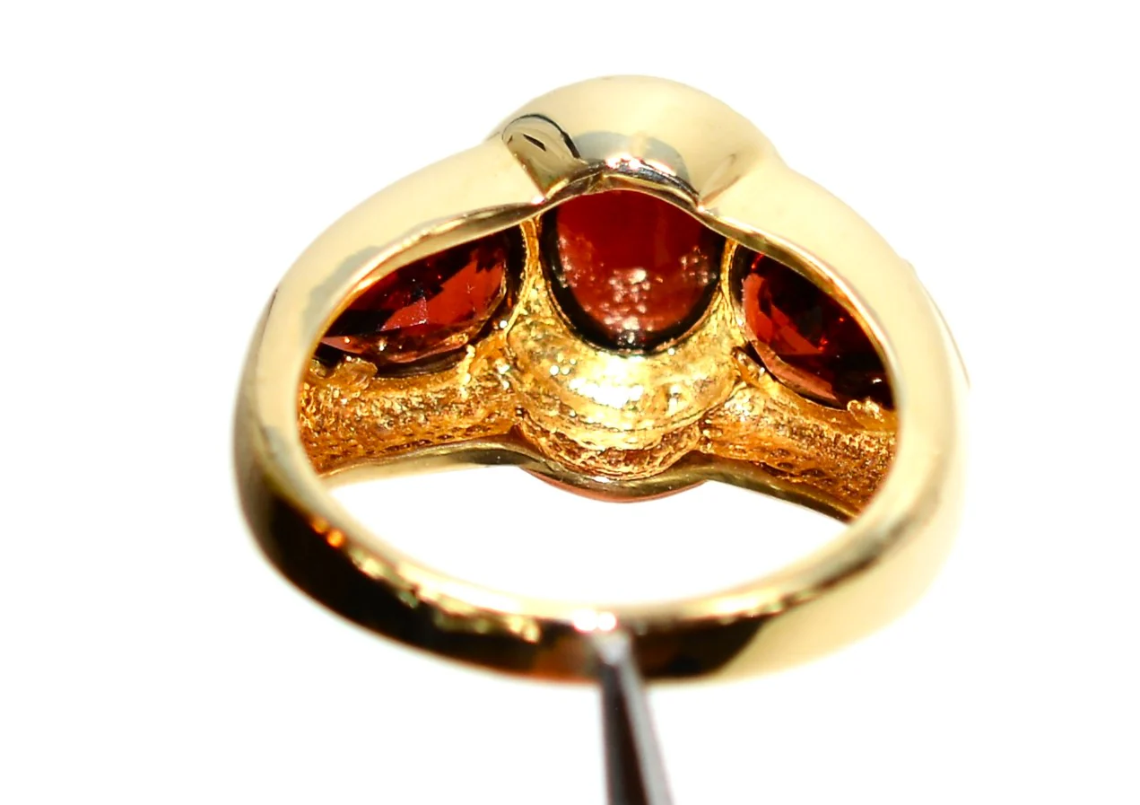 Natural Garnet Ring 10K Solid Gold 2.76tcw Birthstone Ring Ladies Ring Cabochon Ring Gemstone Ring Red Ring Cocktail Ring Statement Ring - Image 7