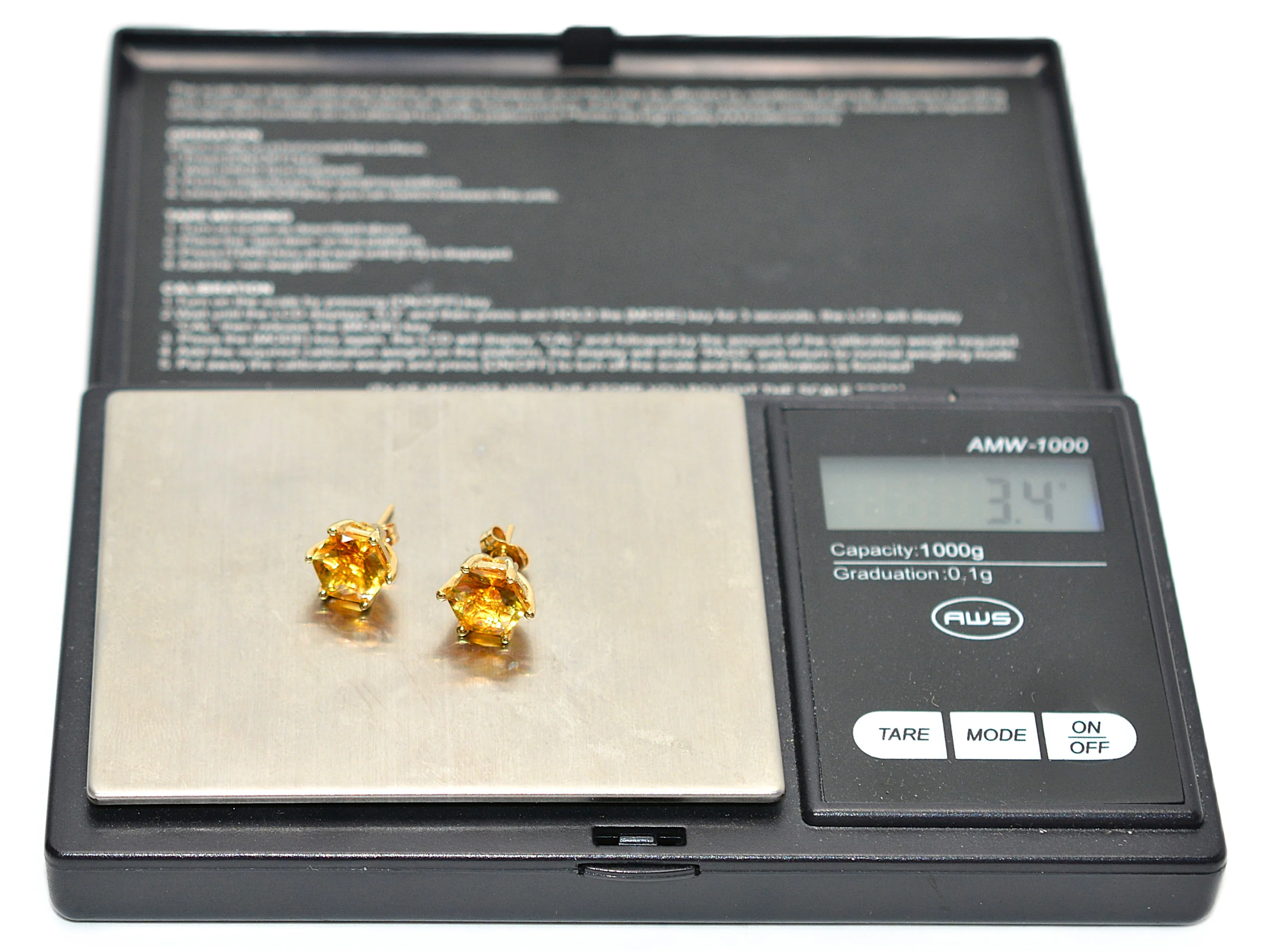 Natural Honey Citrine Earrings 14K Solid Gold 6.22tcw Solitaire Earrings Stud Earrings Gemstone Earrings Birthstone Earrings Fine Earrings - Image 12
