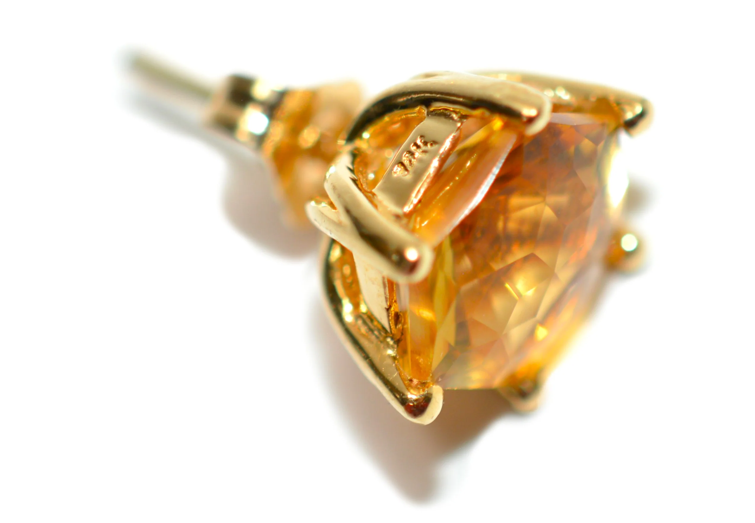 Natural Honey Citrine Earrings 14K Solid Gold 6.22tcw Solitaire Earrings Stud Earrings Gemstone Earrings Birthstone Earrings Fine Earrings - Image 4