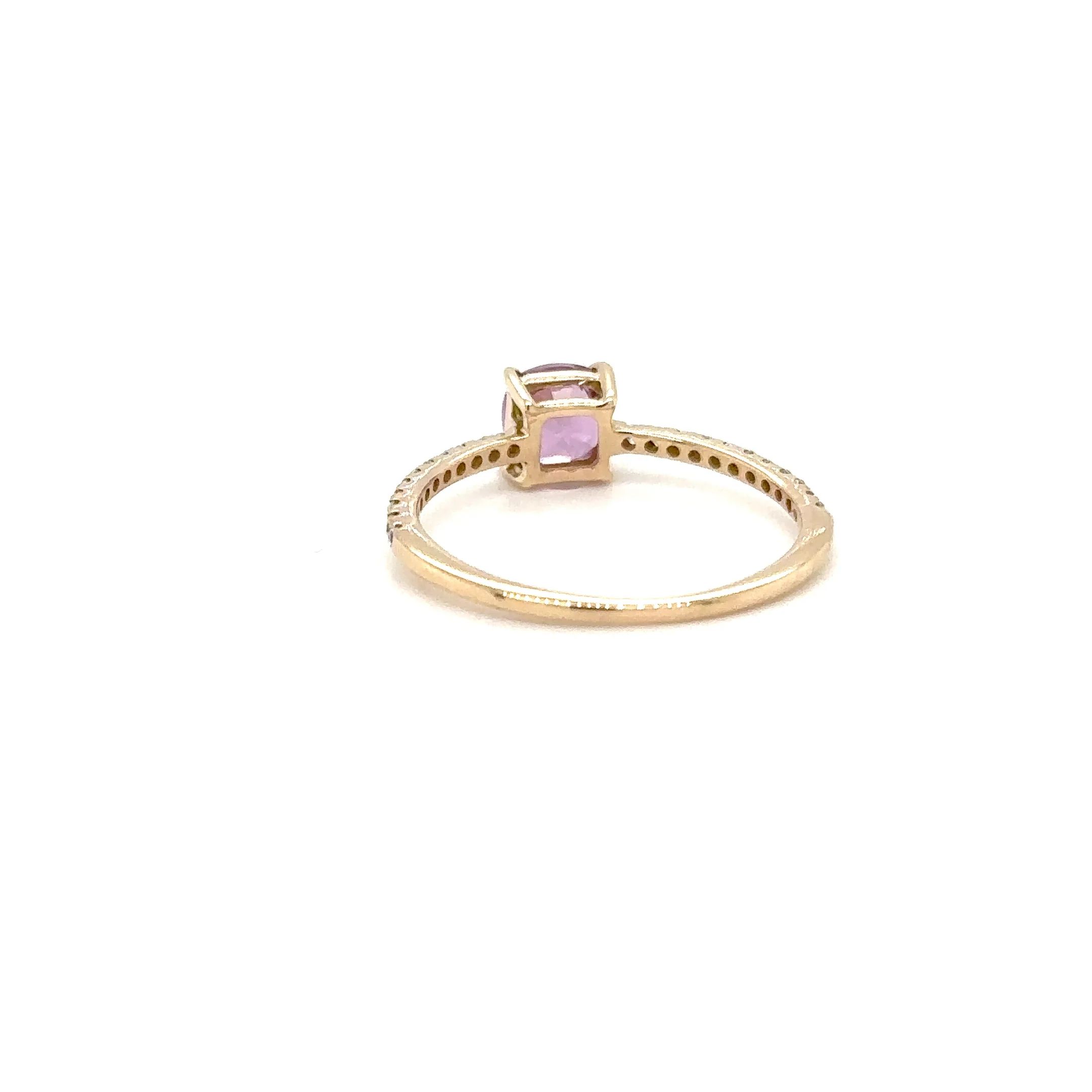 Natural Padparadscha Sapphire & Diamond Ring .65tcw 14K Solid Gold Ring Pink Engagement Ring Bridal Wedding Anniversary Jewelry - Image 11