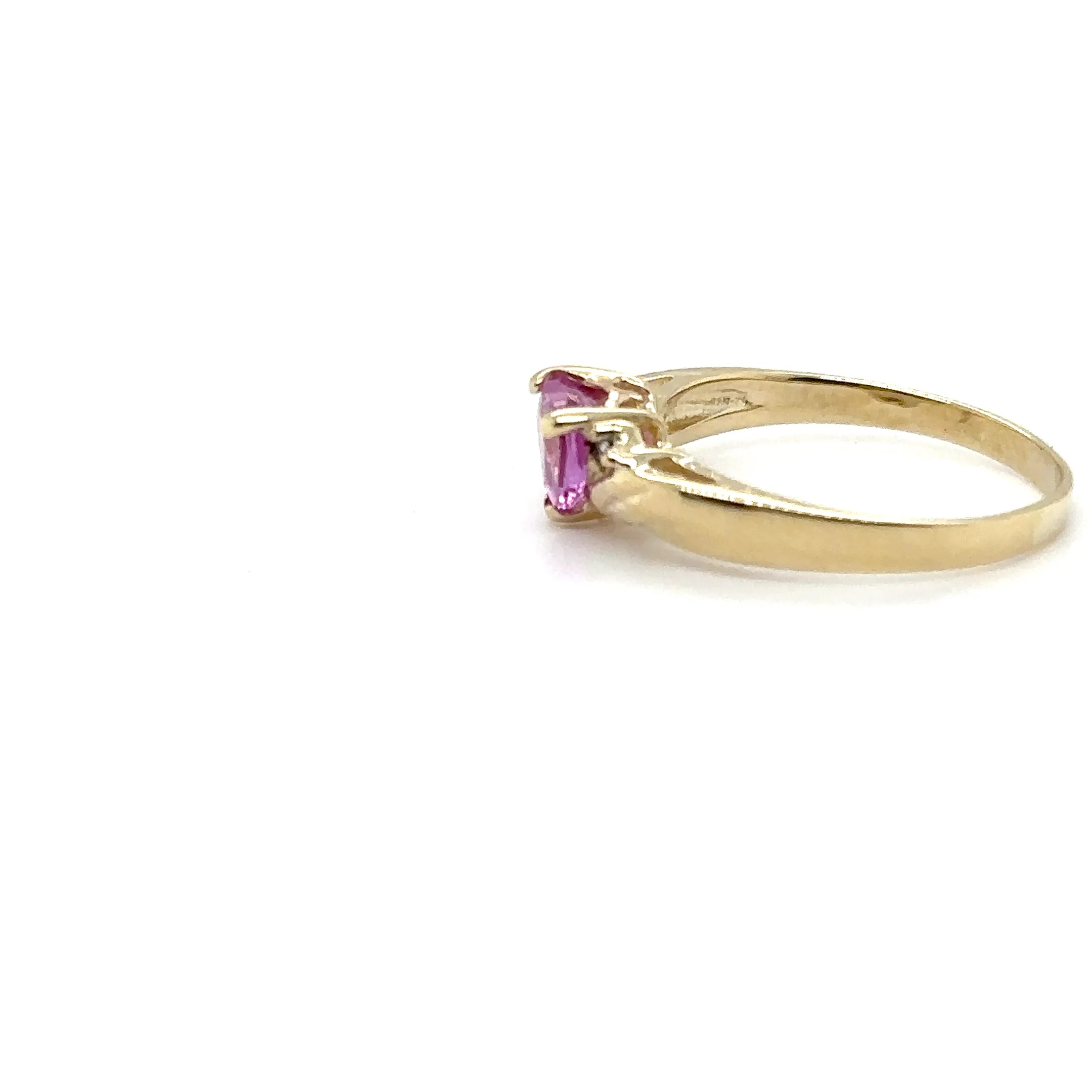 Natural Padparadscha Sapphire & Diamond Ring 14K Gold 1.14tcw Heart Gemstone Pink Ring September Birthstone Promise Ring Anniversary Bridal - Image 10