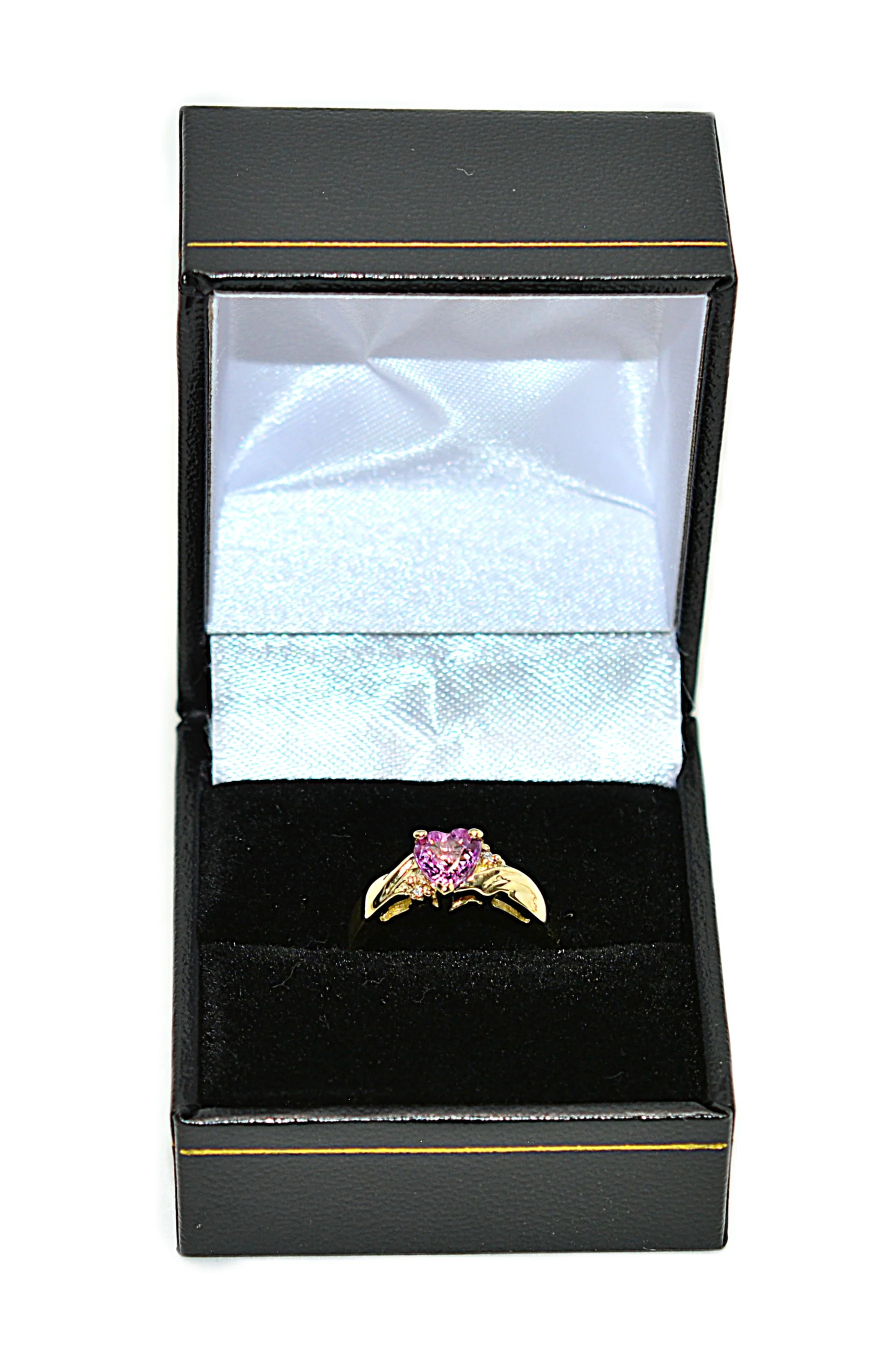 Natural Padparadscha Sapphire & Diamond Ring 14K Gold 1.14tcw Heart Gemstone Pink Ring September Birthstone Promise Ring Anniversary Bridal - Image 15