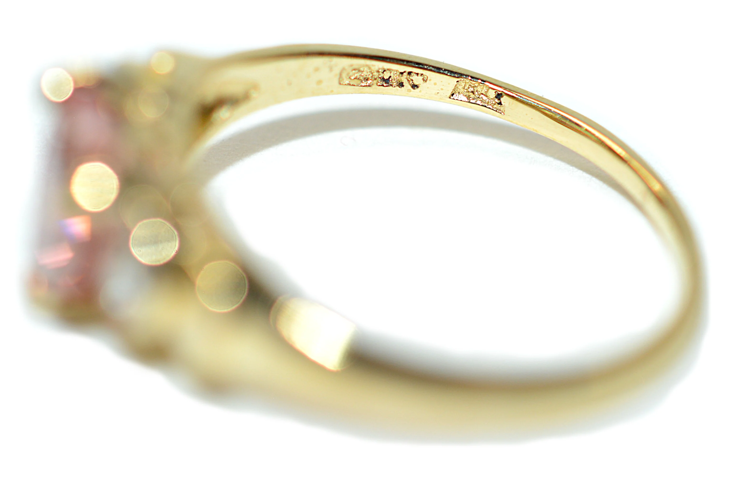 Natural Padparadscha Sapphire & Diamond Ring 14K Gold .88tcw Heart Gemstone Pink Ring September Birthstone Promise Ring Anniversary Ring - Image 6