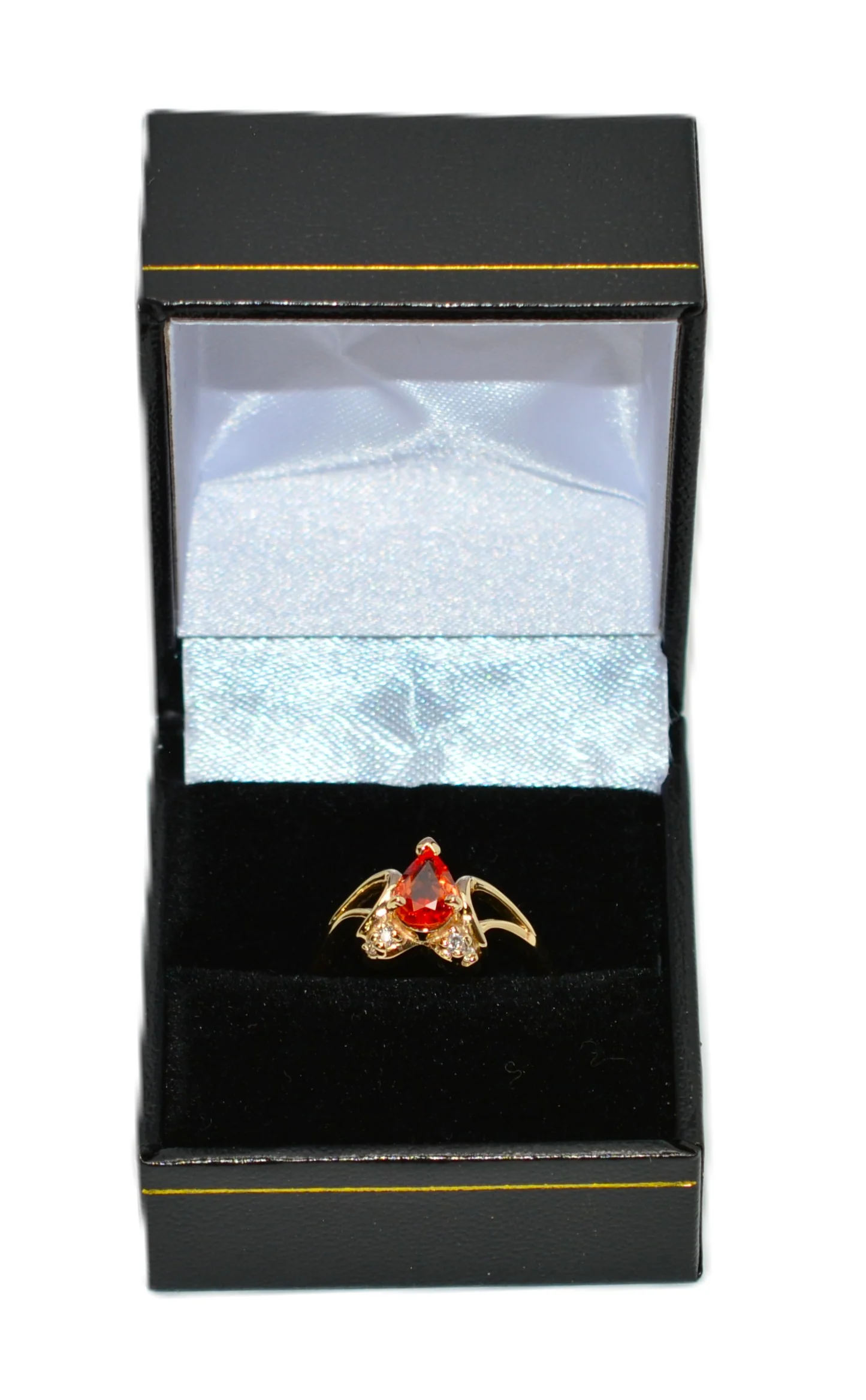 Natural Padparadscha Sapphire & Diamond Ring 14K Gold .83tcw Promise Ring Ladies Statement Orange Gemstone Ring September Birthstone Pear - Image 12