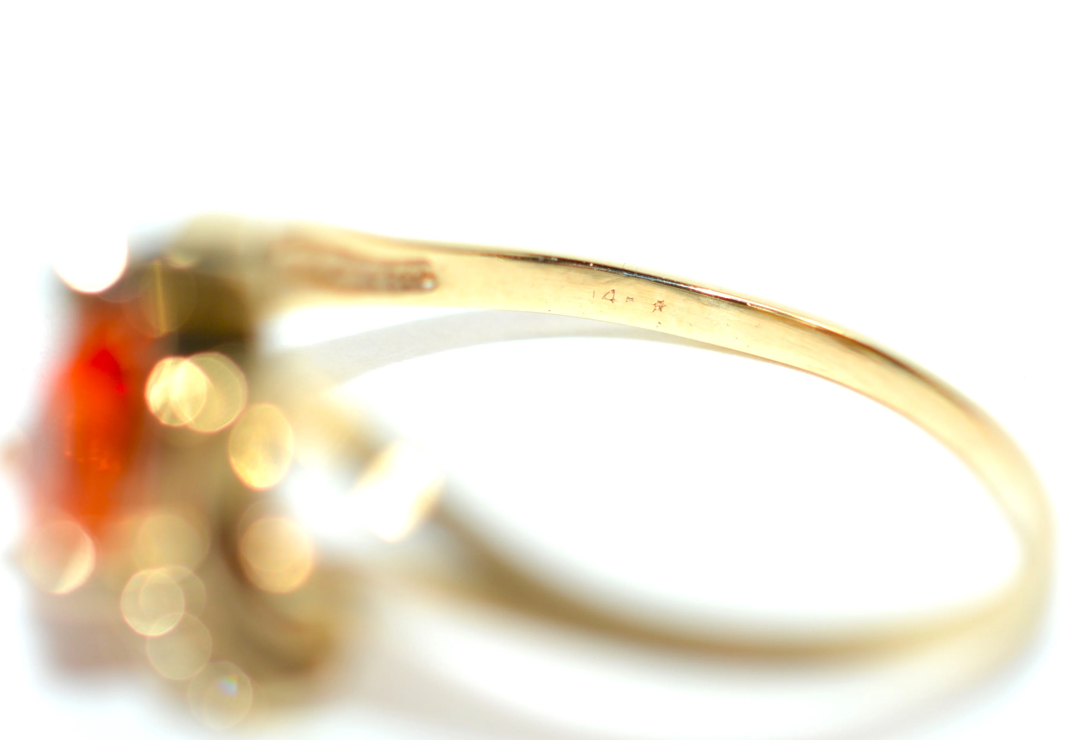 Natural Padparadscha Sapphire & Diamond Ring 14K Gold .83tcw Promise Ring Ladies Statement Orange Gemstone Ring September Birthstone Pear - Image 6