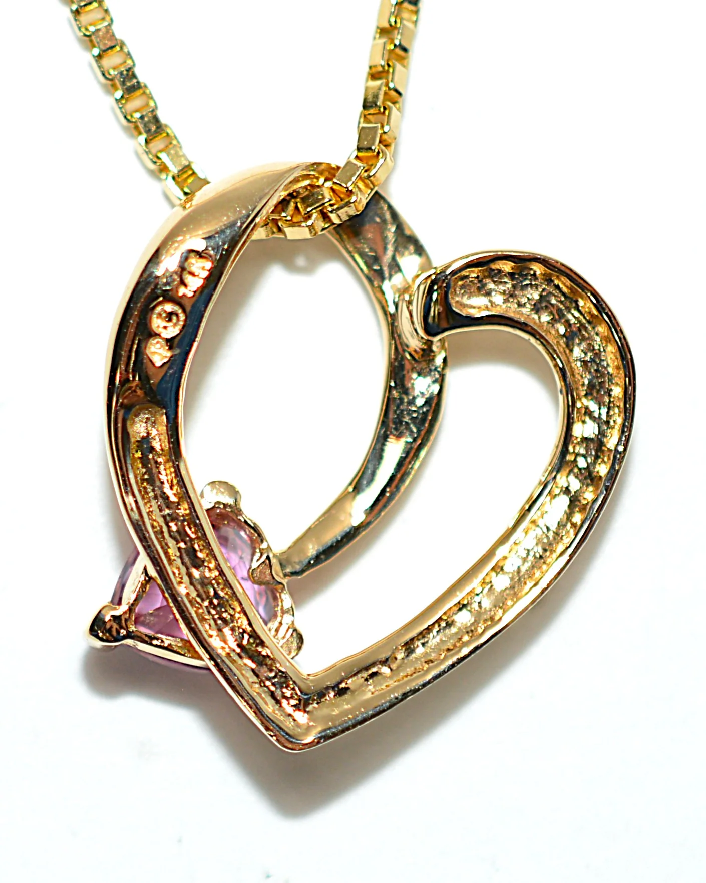 Natural Padparadscha Sapphire Necklace 14K Solid Gold .43ct Heart Necklace Sapphire Necklace Pink Necklace September Birthstone Necklace - Image 6