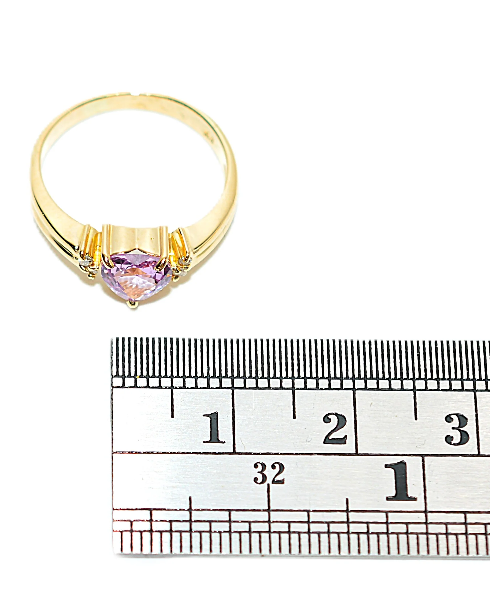 Natural Padparadscha Sapphire & Diamond Ring 18K Solid Gold .63tcw Heart Ring Gemstone Ring Promise Ring Engagement Ring Solitaire Ring Pink Ring Fine - Image 10