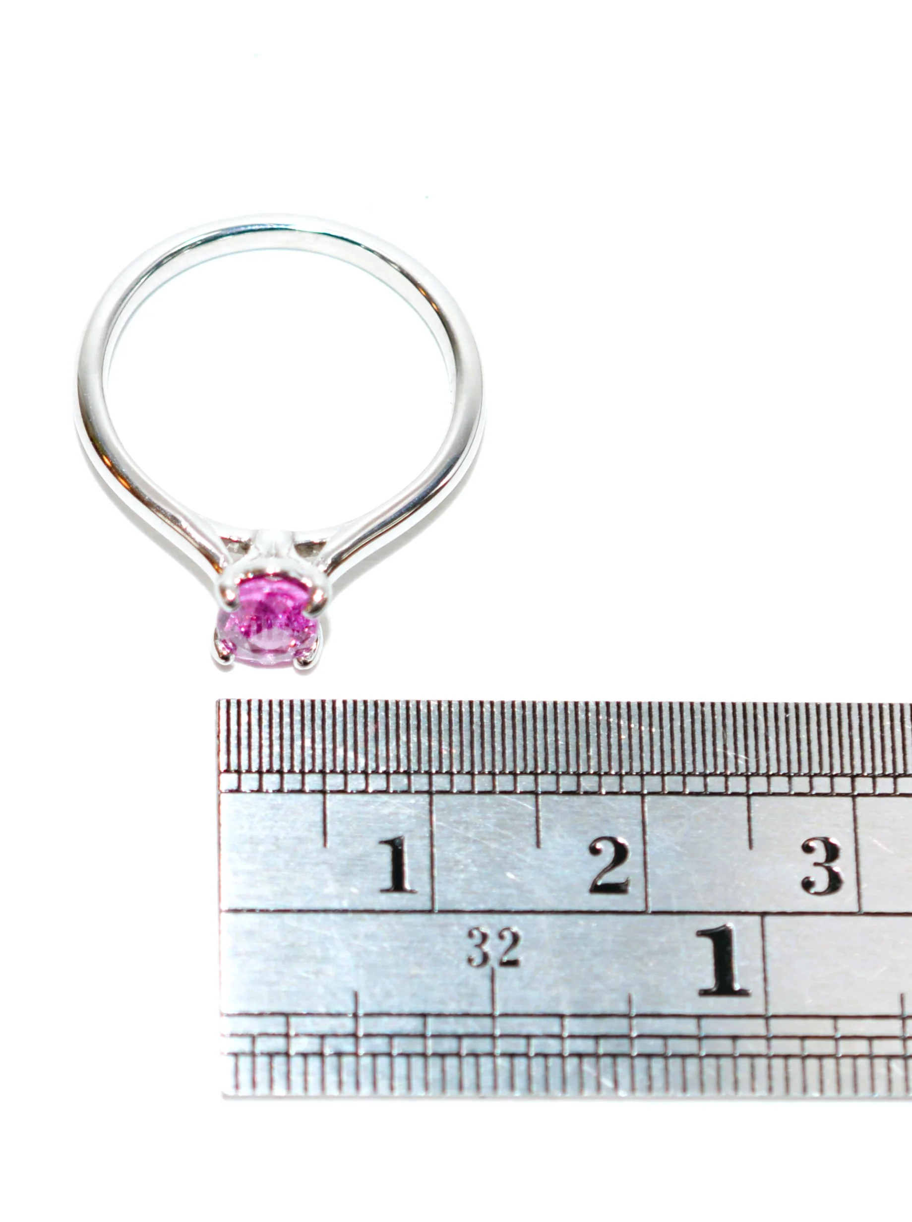 Natural Padparadscha Sapphire Ring White Gold Ring .87ct Ceylon Ring Sapphire Ring Solitaire Ring Engagement Ring Bridal Jewelry Pink Ring - Image 10