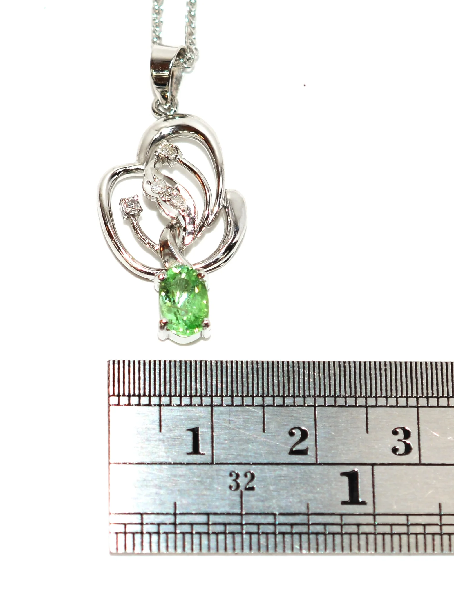 Natural Paraiba Tourmaline & Diamond Necklace 14K Solid White Gold .87tcw Tourmaline Necklace Gemstone Necklace Statement Necklace Cocktail - Image 10